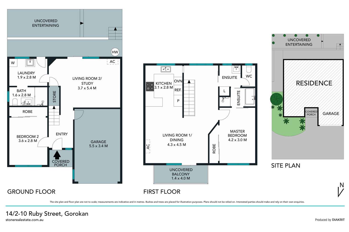 Floorplan of Homely townhouse listing, 14/2-10 Ruby Street, Gorokan NSW 2263