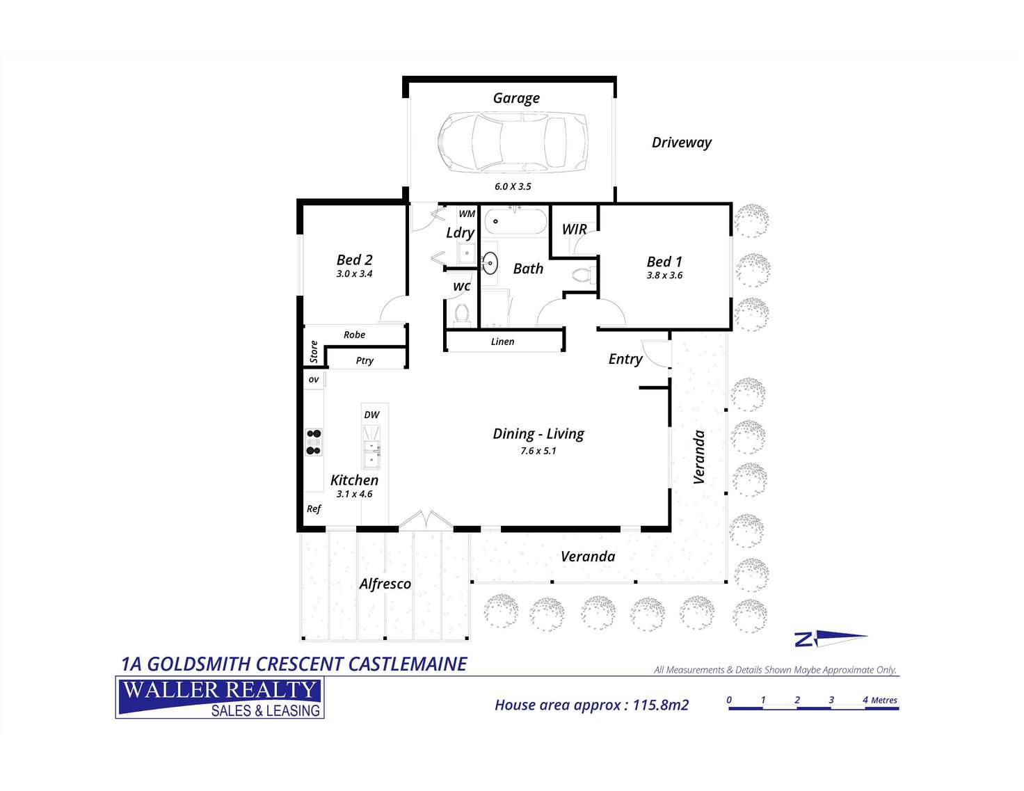 Floorplan of Homely house listing, 1A Goldsmith Crescent, Castlemaine VIC 3450