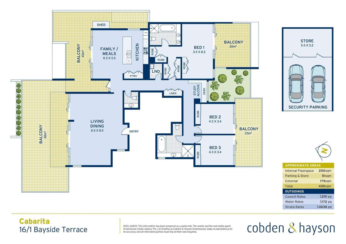 Floorplan of Homely apartment listing, 16/1 Bayside Terrace, Cabarita NSW 2137