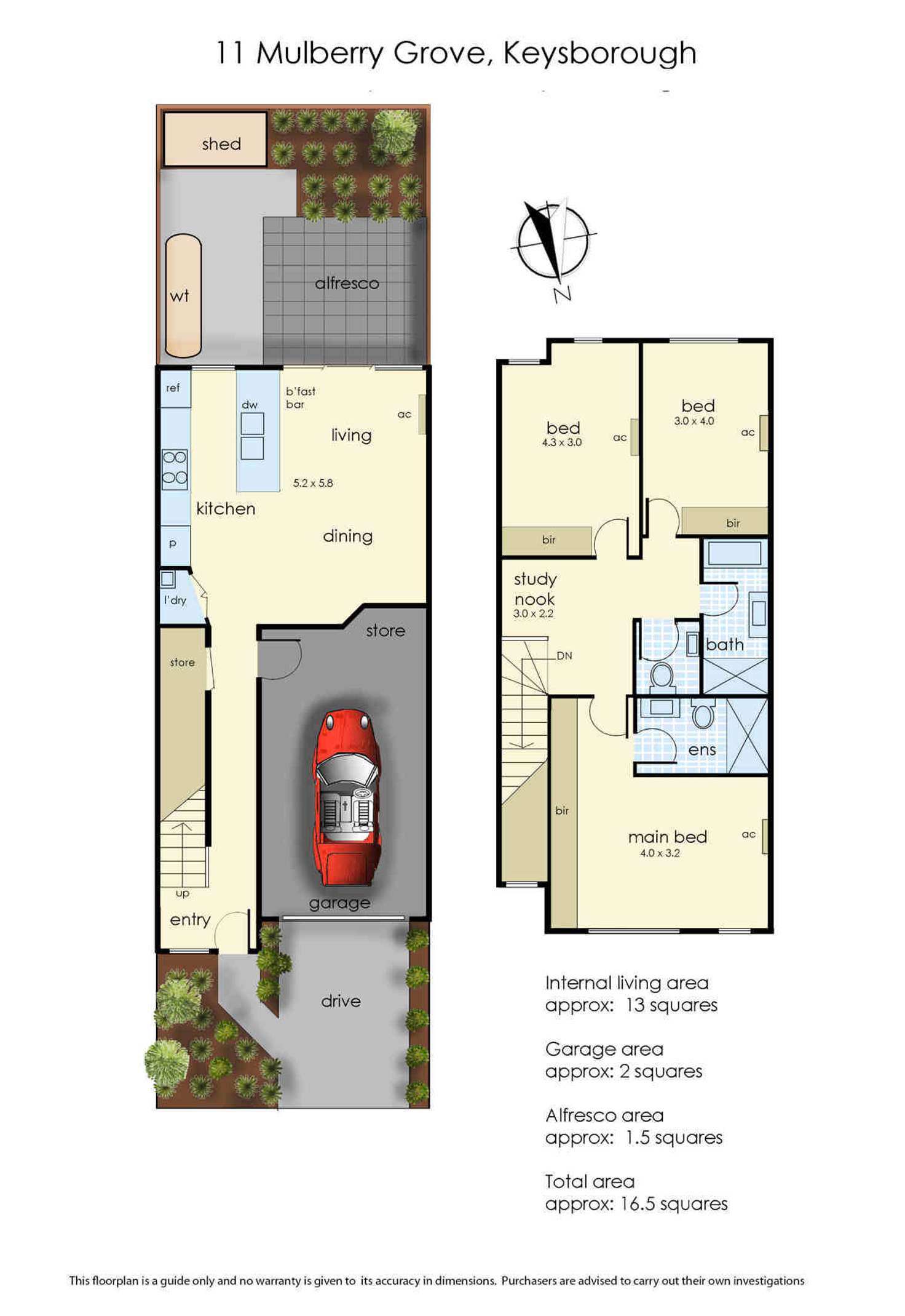 Floorplan of Homely townhouse listing, 11 Mulberry Grove, Keysborough VIC 3173