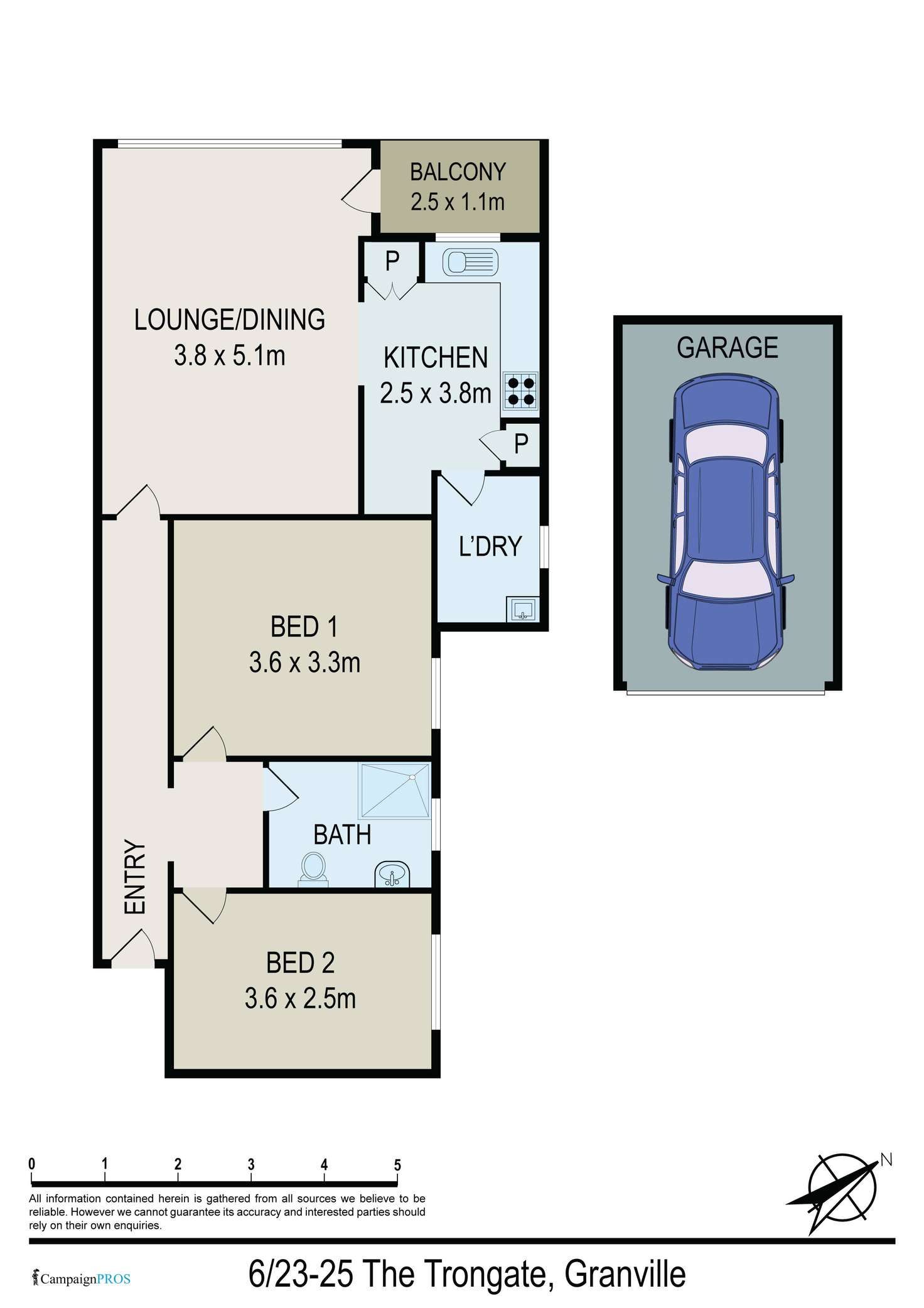 Floorplan of Homely unit listing, 6/23-25 The Trongate, Granville NSW 2142