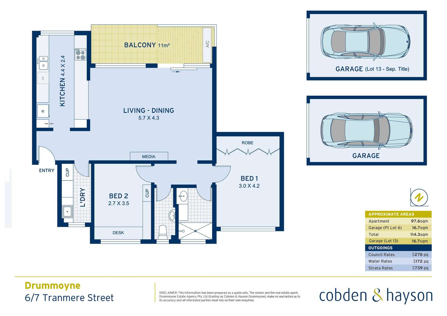 Floorplan of Homely apartment listing, 6/7 Tranmere Street, Drummoyne NSW 2047