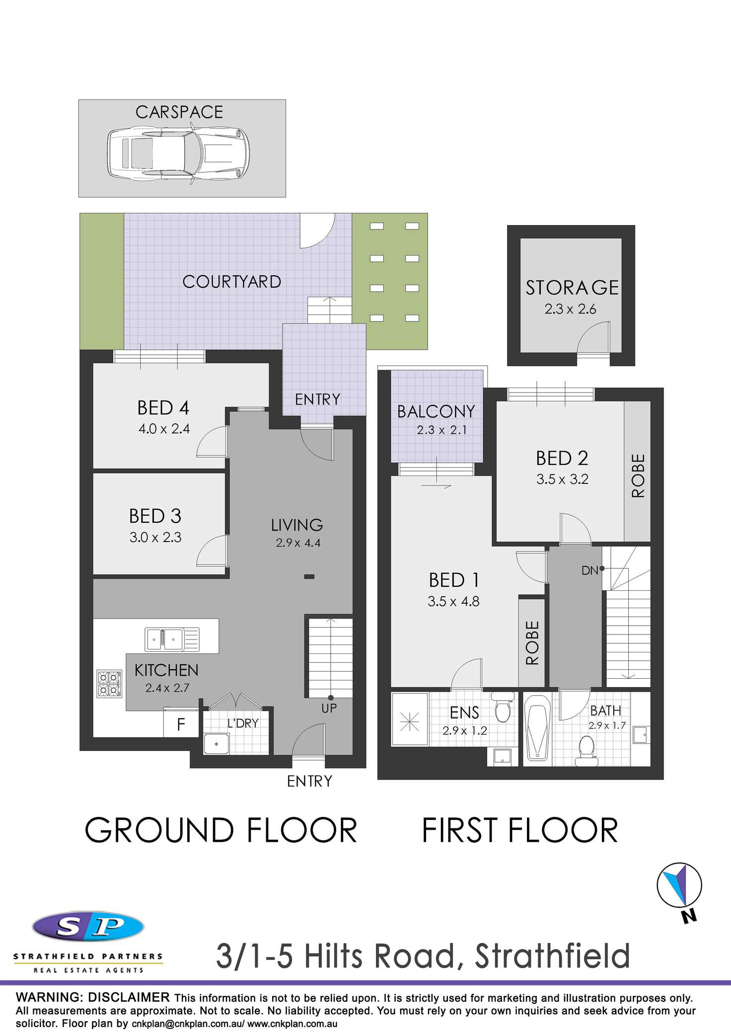 Floorplan of Homely townhouse listing, 3/1-5 Hilts Road, Strathfield NSW 2135