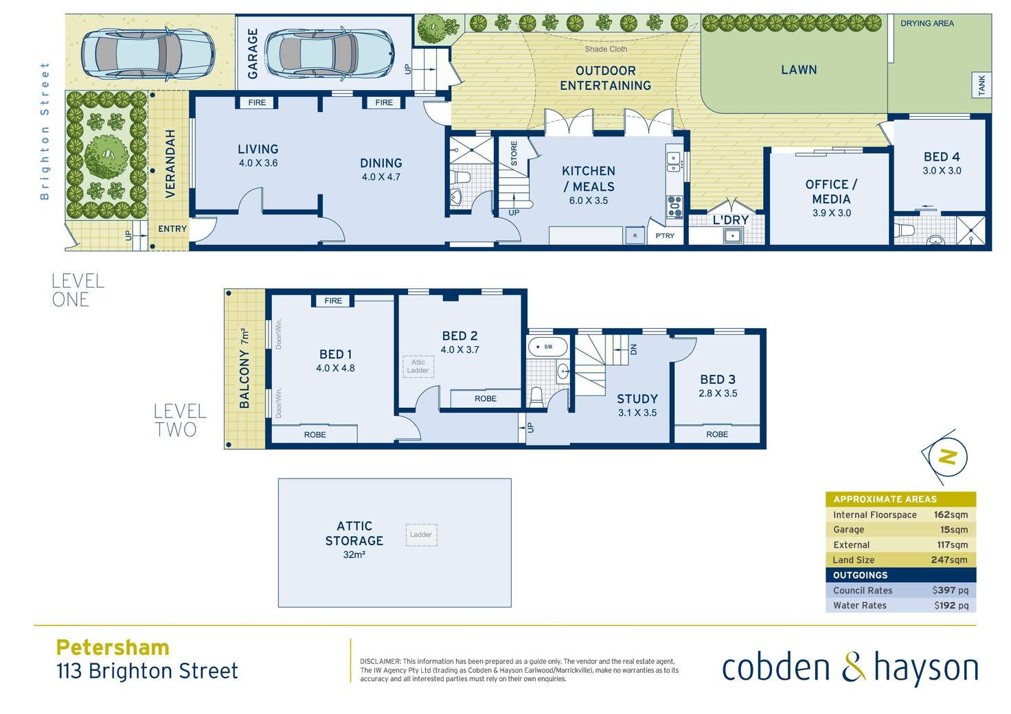 Floorplan of Homely house listing, 113 Brighton Street, Petersham NSW 2049