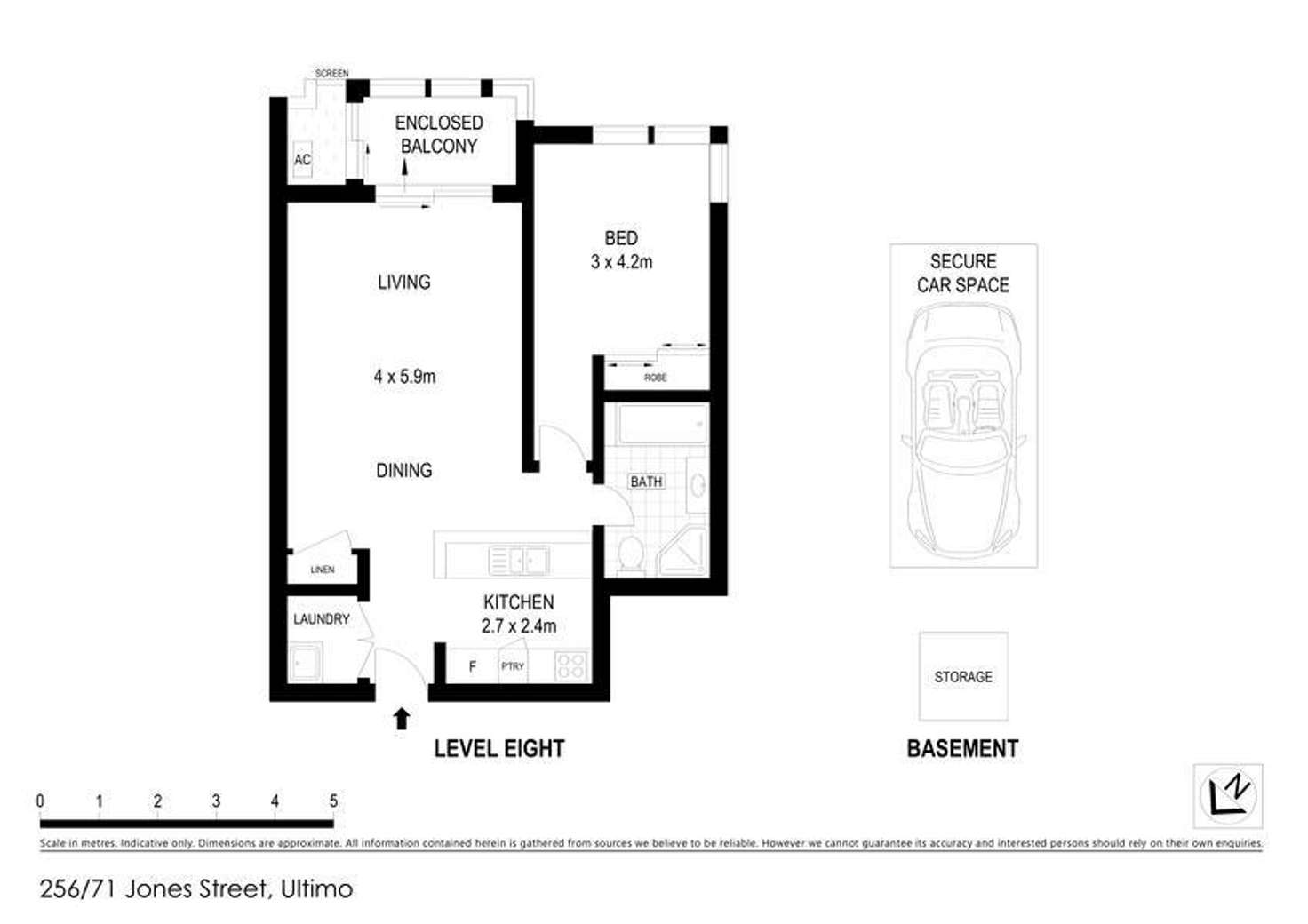 Floorplan of Homely apartment listing, 256/71 Jones Street, Ultimo NSW 2007