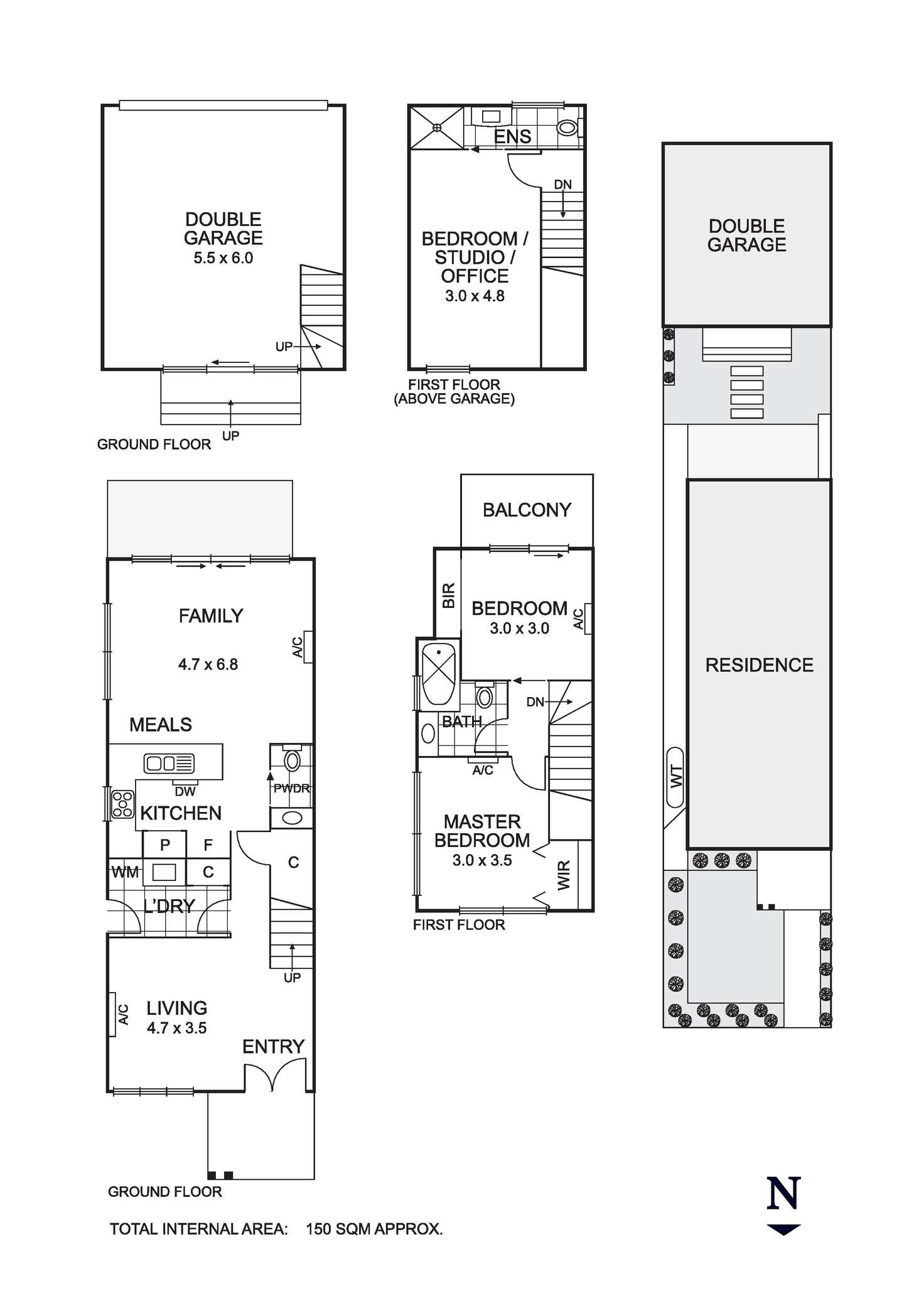 Floorplan of Homely townhouse listing, 145A Beavers Road, Northcote VIC 3070