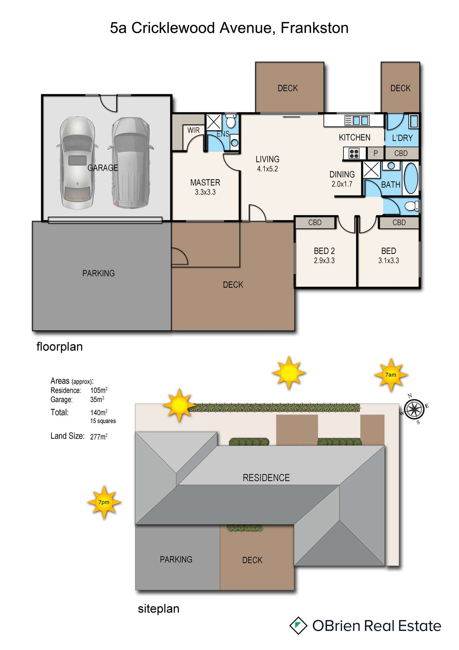 Floorplan of Homely unit listing, 5A Cricklewood Avenue, Frankston VIC 3199