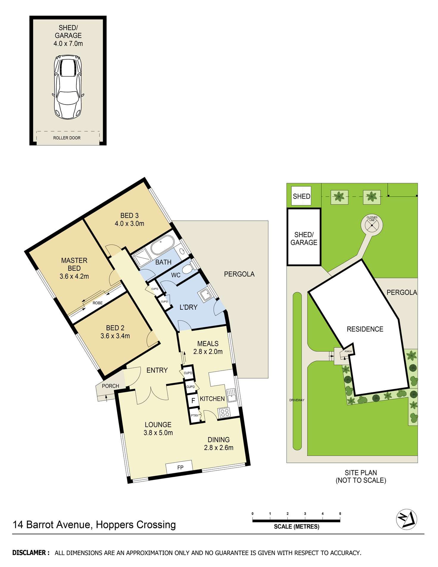 Floorplan of Homely house listing, 14 Barrot Avenue, Hoppers Crossing VIC 3029