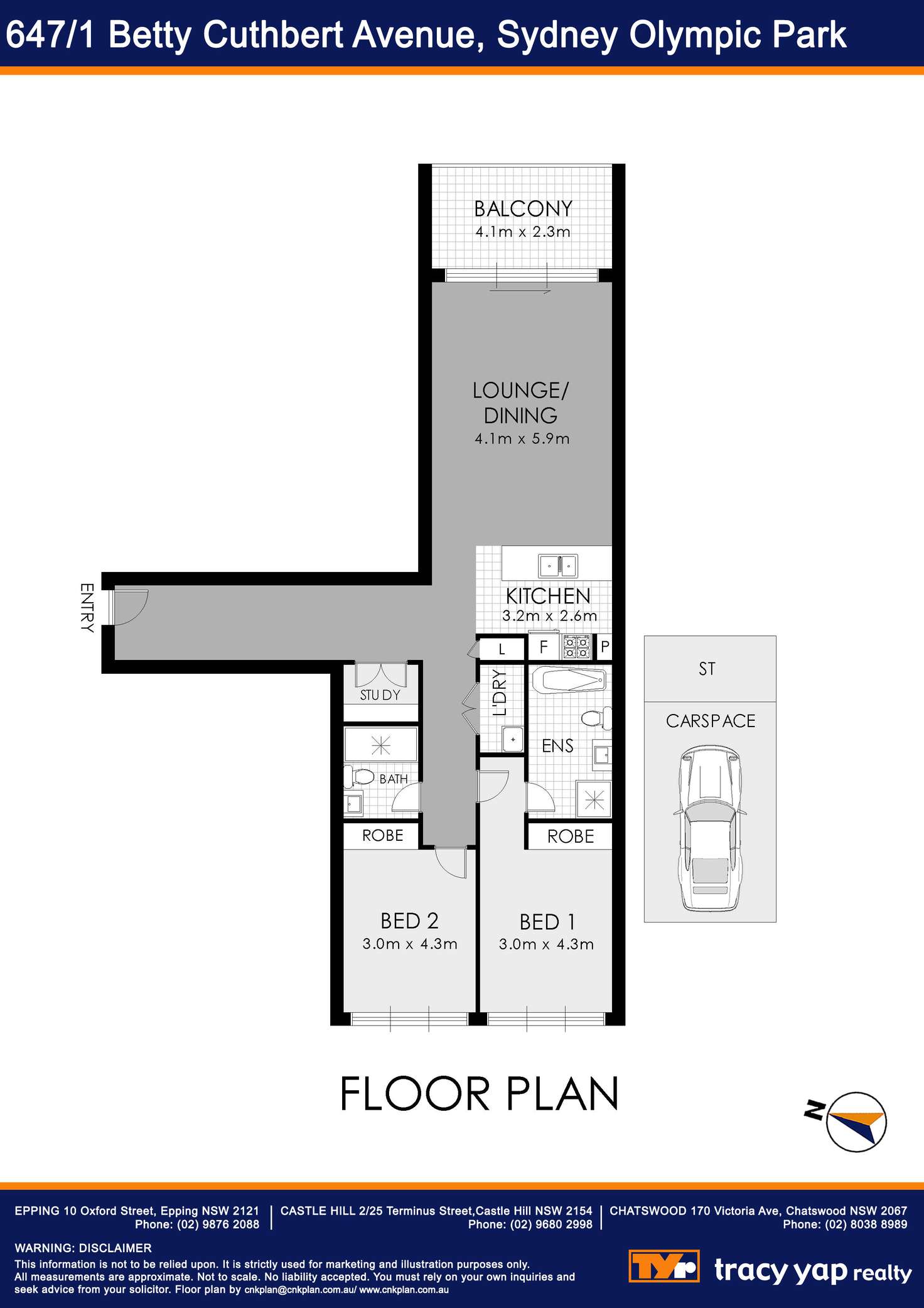 Floorplan of Homely apartment listing, 647/1 Betty Cuthbert Avenue, Sydney Olympic Park NSW 2127