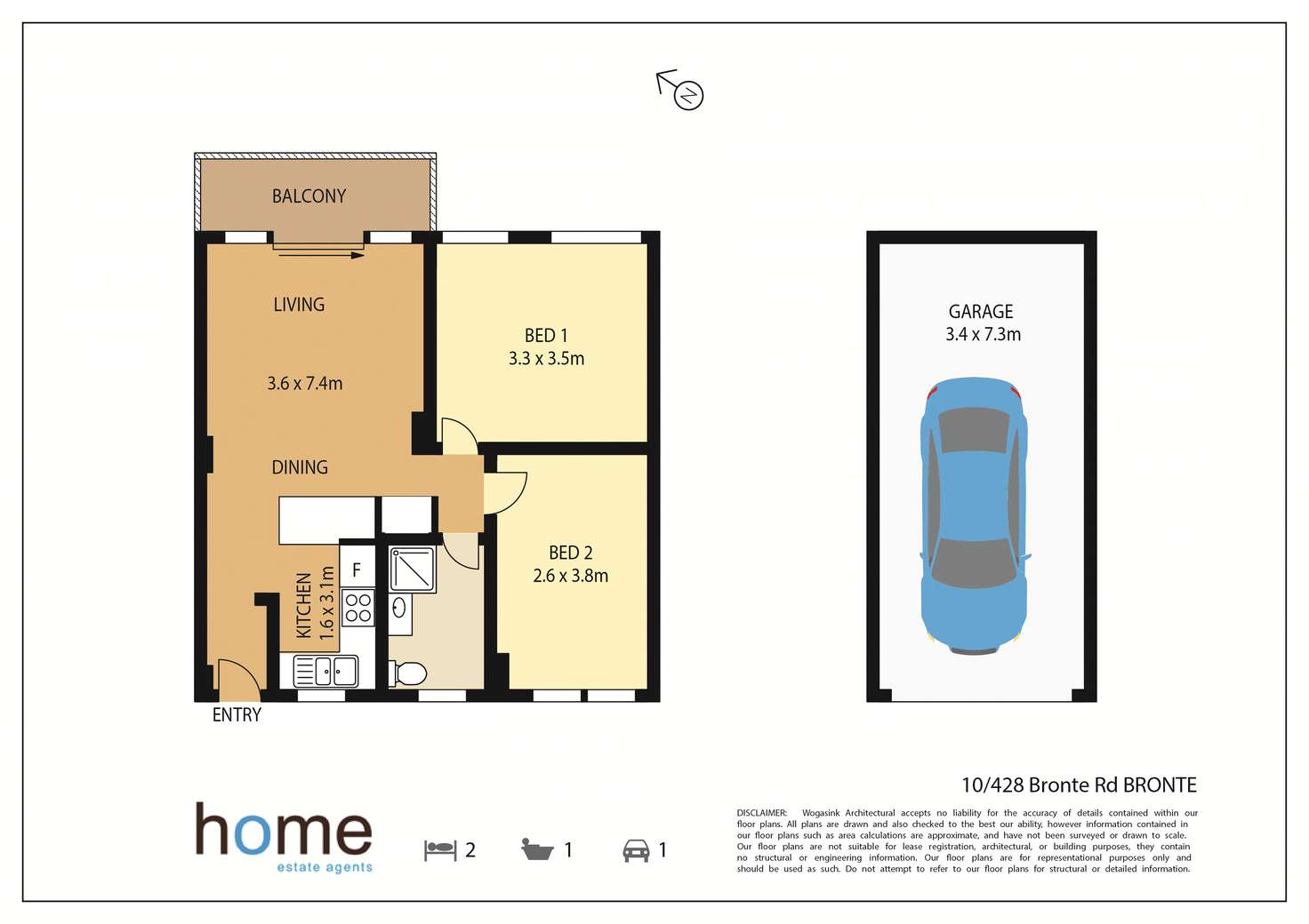 Floorplan of Homely unit listing, 10/428 Bronte Road, Bronte NSW 2024