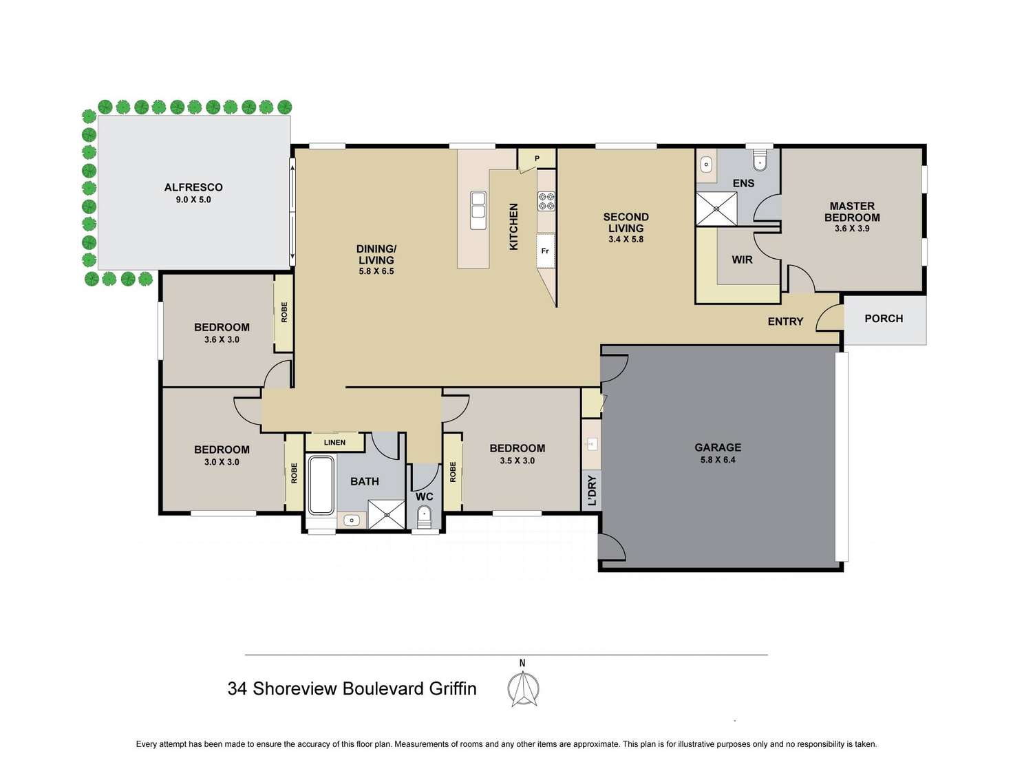 Floorplan of Homely house listing, 34 Shoreview Boulevard, Griffin QLD 4503