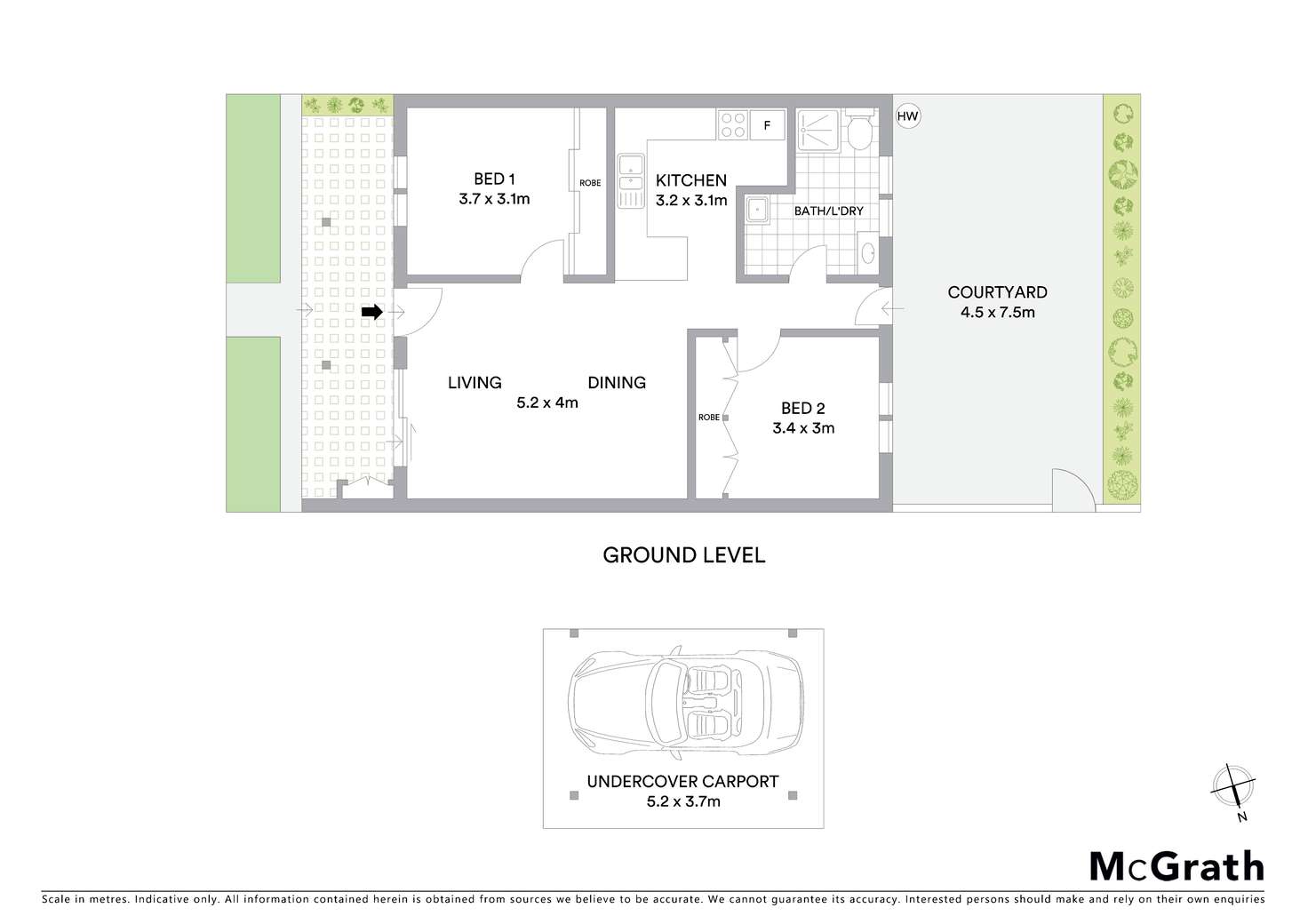 Floorplan of Homely unit listing, 1/65 Boronia Street, Sawtell NSW 2452