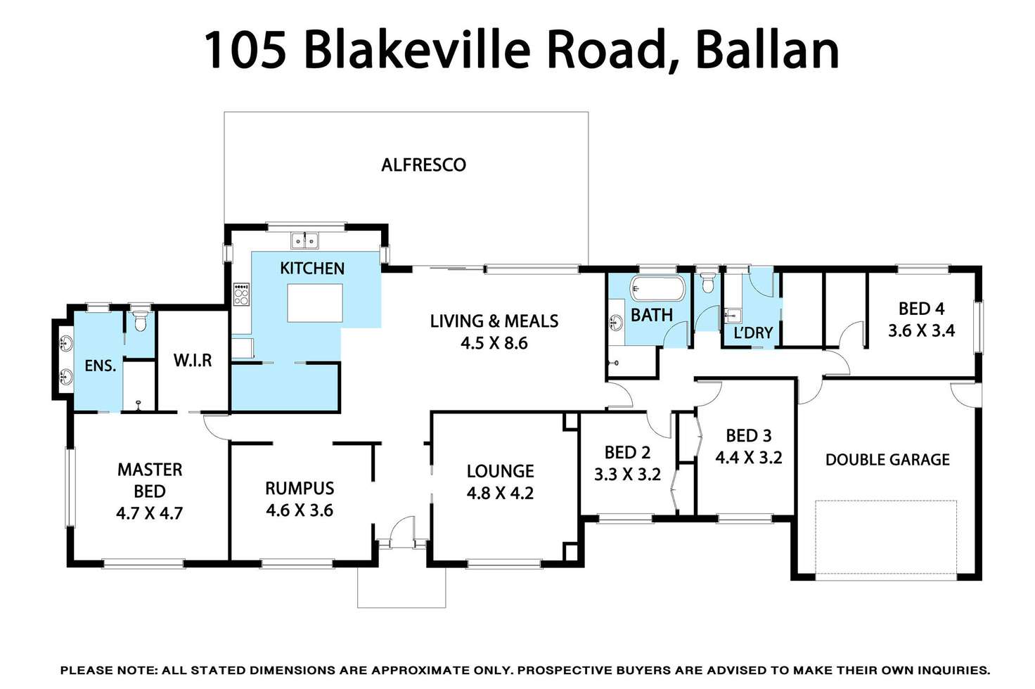 Floorplan of Homely house listing, 105 Blakeville Road, Ballan VIC 3342
