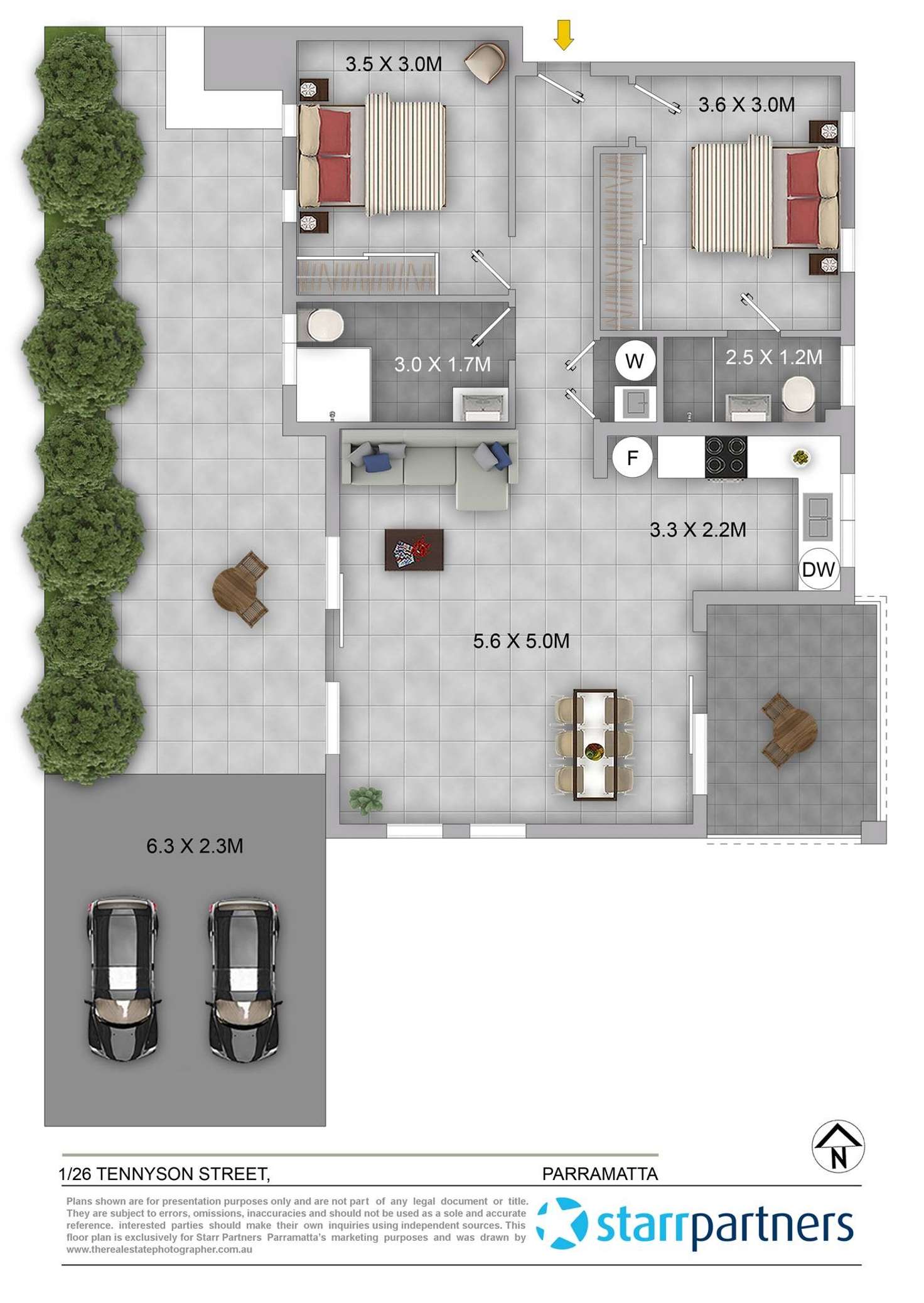 Floorplan of Homely apartment listing, 1/26 Tennyson Street, Parramatta NSW 2150