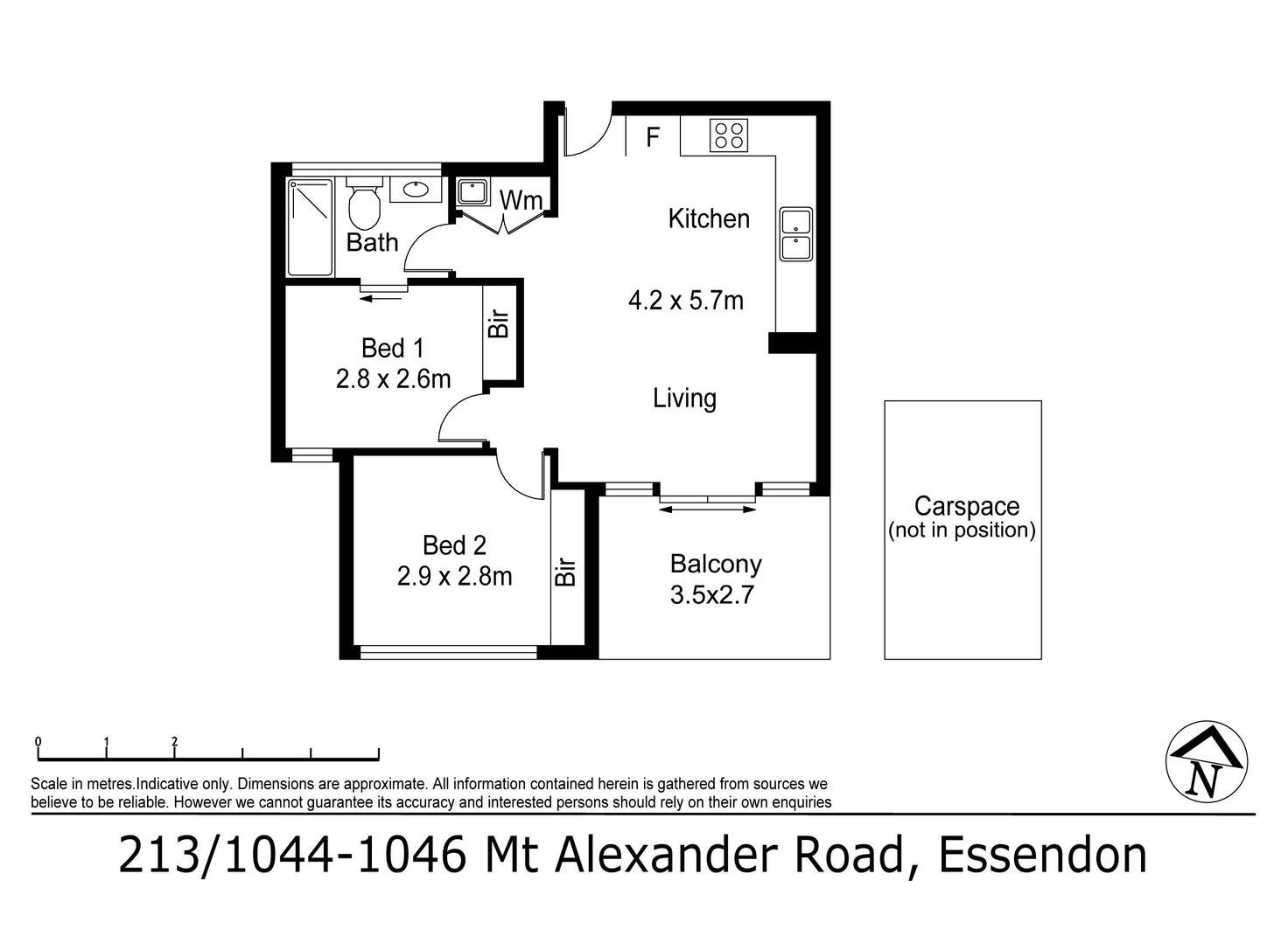 Floorplan of Homely apartment listing, 213/1044-1046 Mt Alexander Road, Essendon VIC 3040