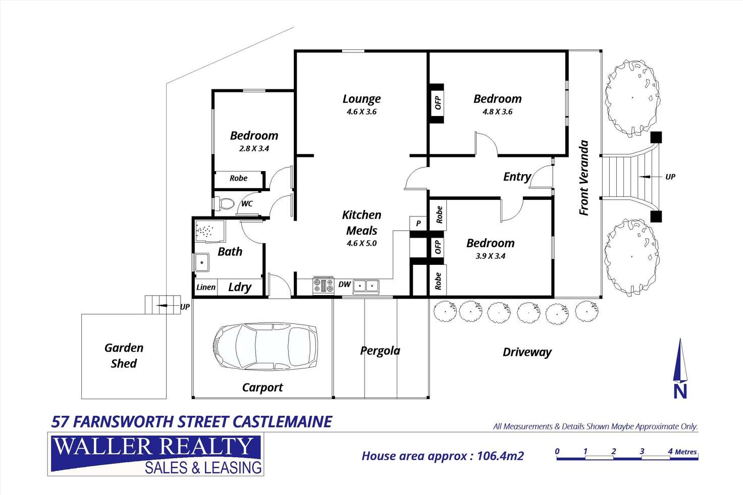 Floorplan of Homely house listing, 57 Farnsworth Street, Castlemaine VIC 3450