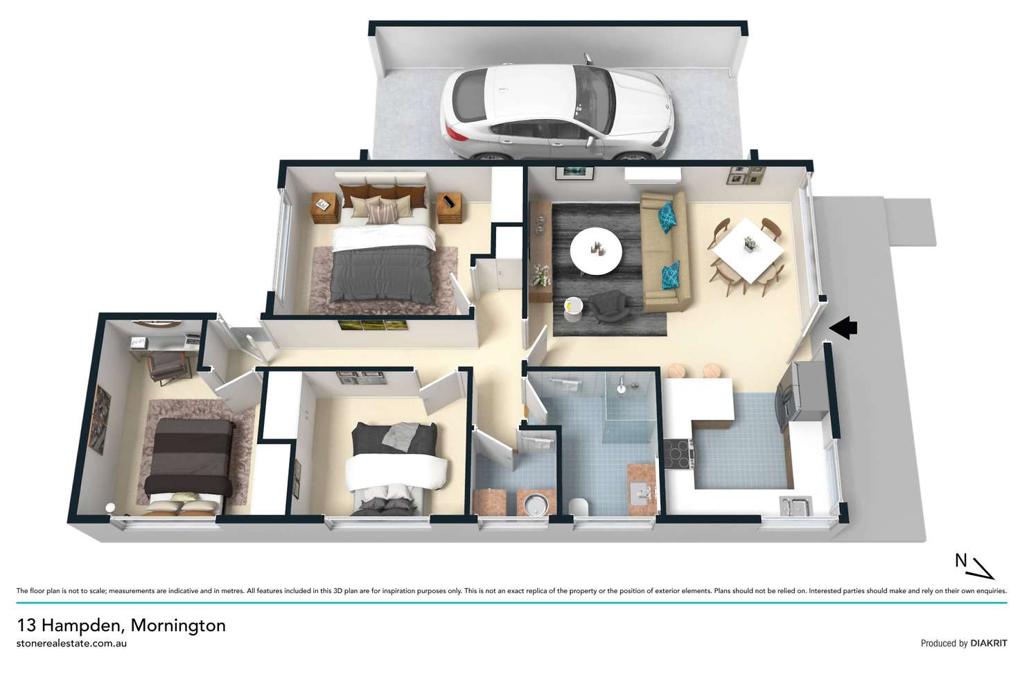 Floorplan of Homely house listing, 13 Hampden Street, Mornington VIC 3931
