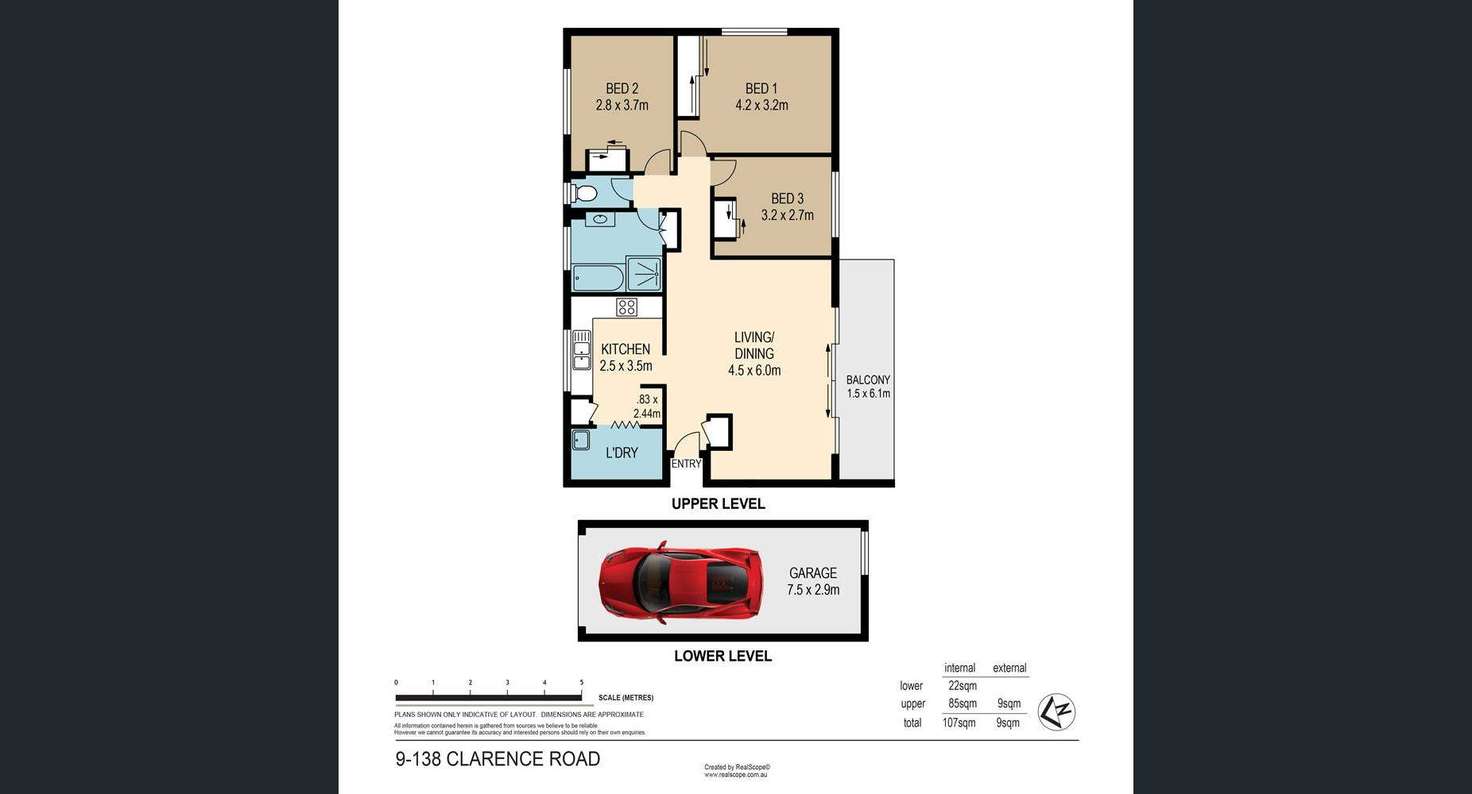 Floorplan of Homely unit listing, 9/138 Clarence Road, Indooroopilly QLD 4068