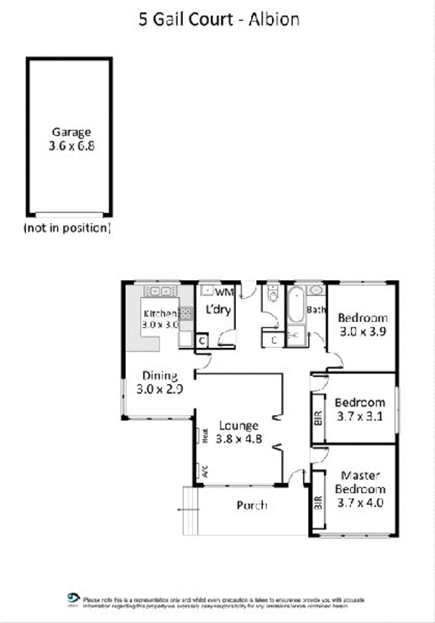 Floorplan of Homely house listing, 5 Gail Court, Albion VIC 3020