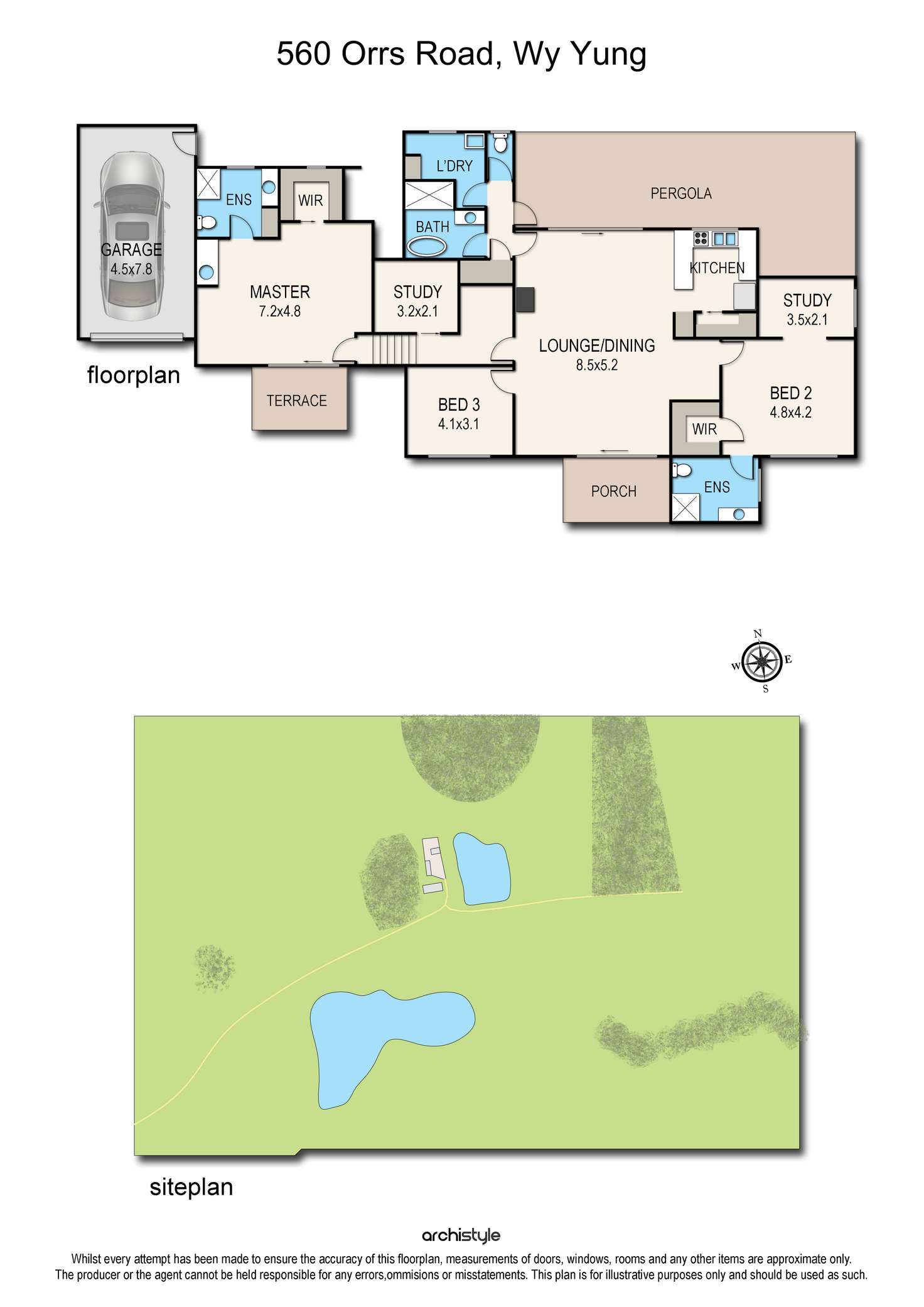 Floorplan of Homely acreageSemiRural listing, 560 Orrs Road, Wy Yung VIC 3875