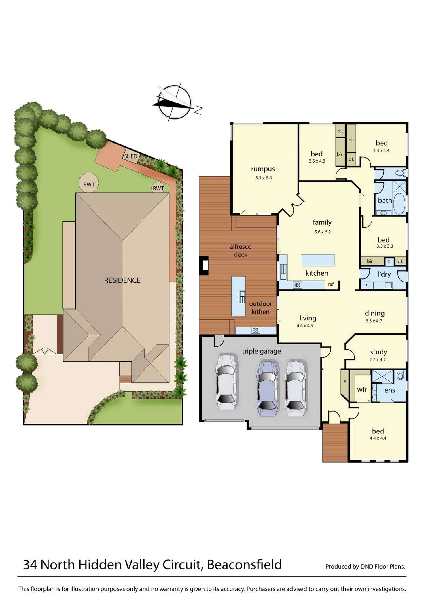 Floorplan of Homely house listing, 34 North Hidden Valley Circuit, Beaconsfield VIC 3807