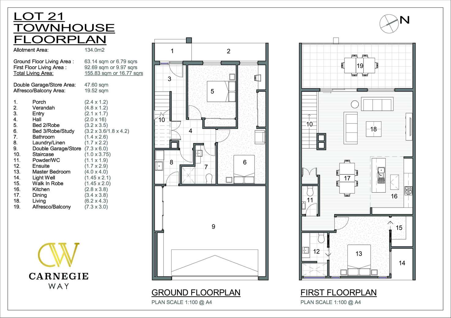 Floorplan of Homely townhouse listing, 5 Carnegie Way, Bendigo VIC 3550