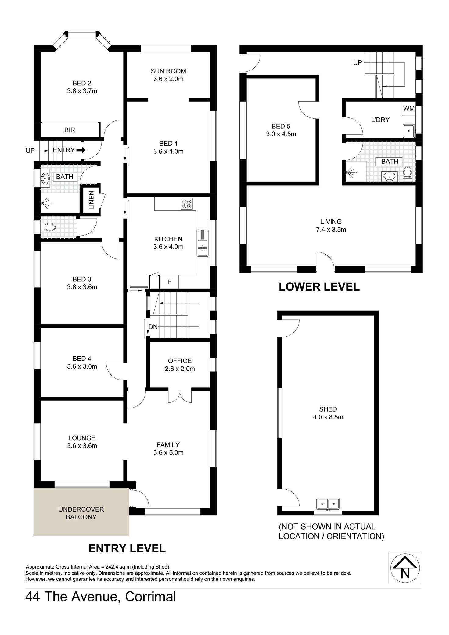 Floorplan of Homely house listing, 44 The Avenue, Corrimal NSW 2518