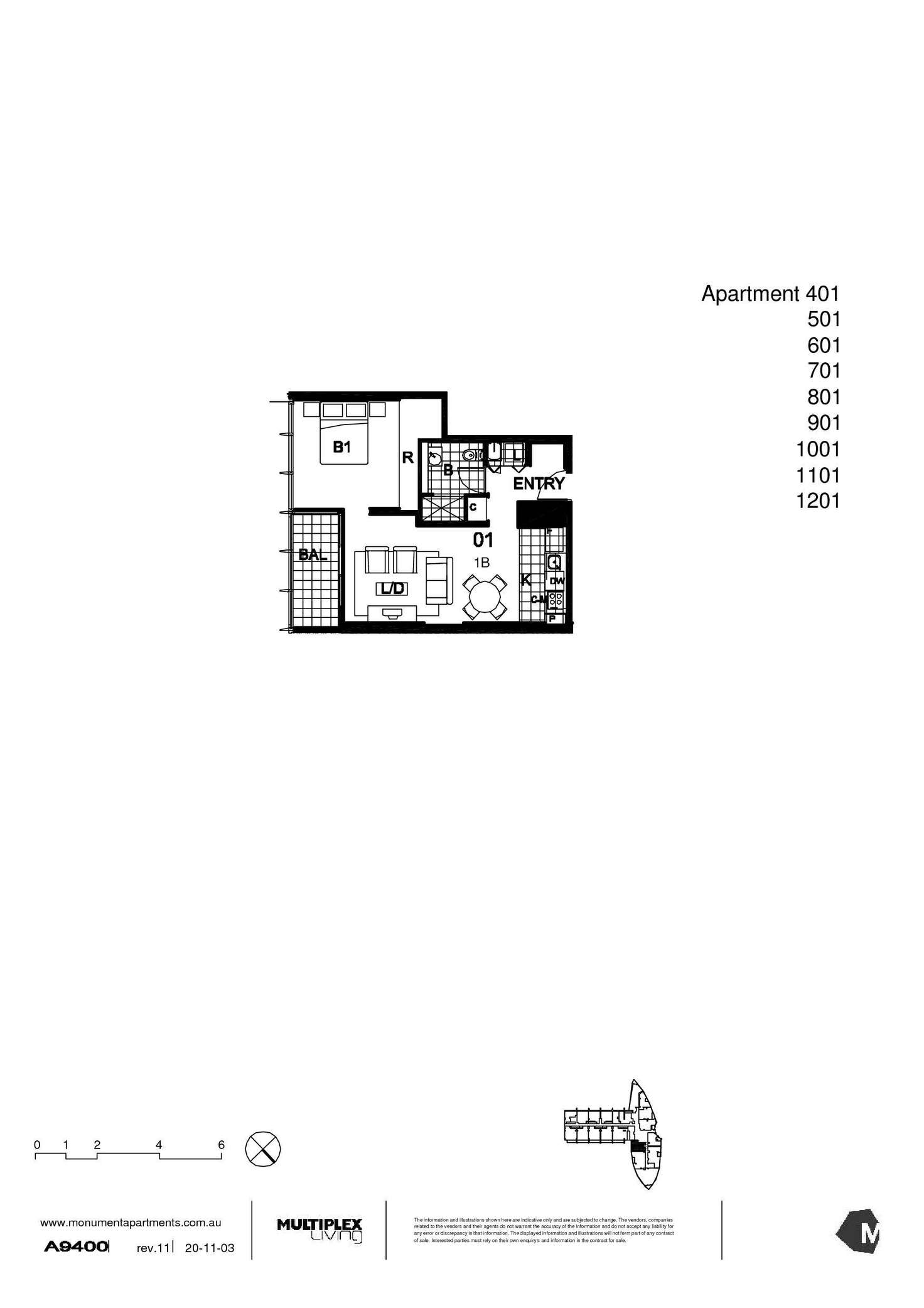 Floorplan of Homely apartment listing, 1201/20 Pelican Street, Surry Hills NSW 2010