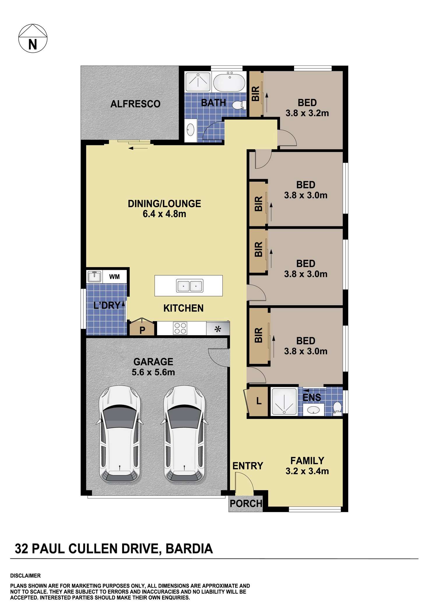 Floorplan of Homely house listing, 32 Paul Cullen Drive, Bardia NSW 2565