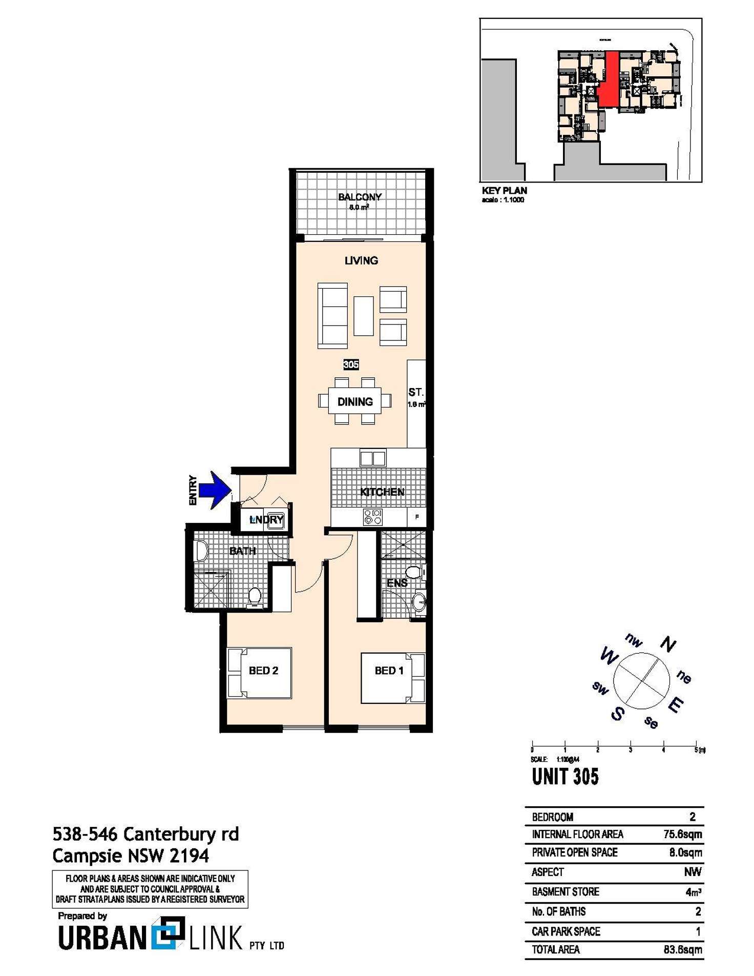 Floorplan of Homely apartment listing, 105/538 Canterbury Road, Campsie NSW 2194