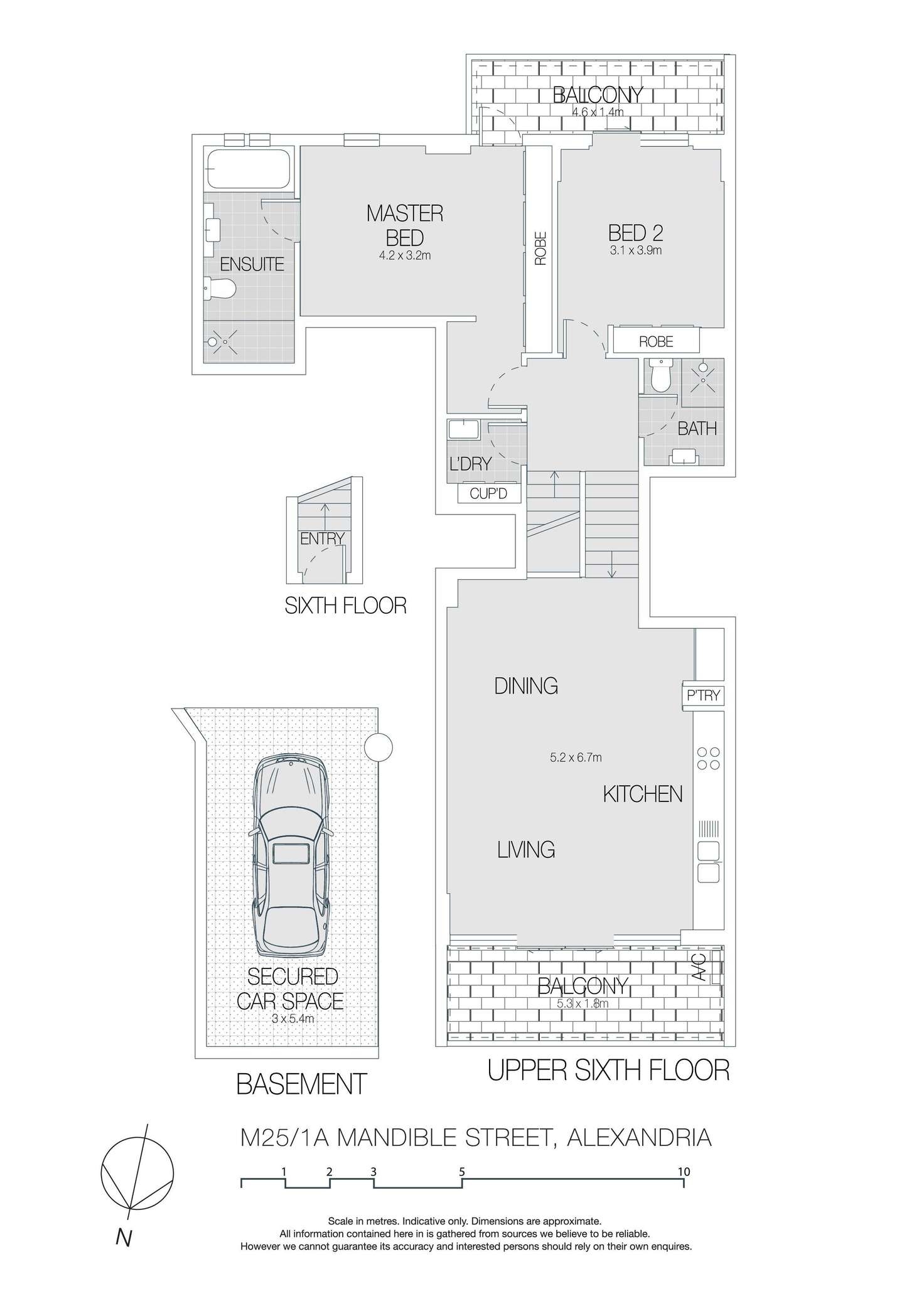 Floorplan of Homely apartment listing, M25/1A Mandible Street, Alexandria NSW 2015