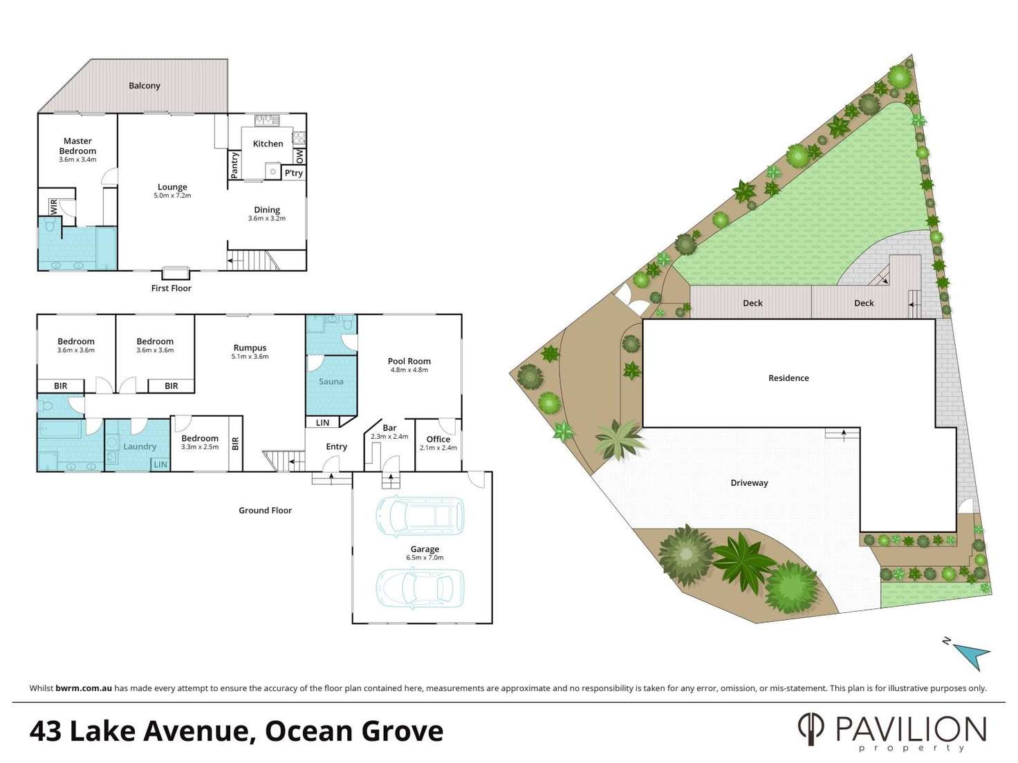 Floorplan of Homely house listing, 43 Lake Avenue, Ocean Grove VIC 3226