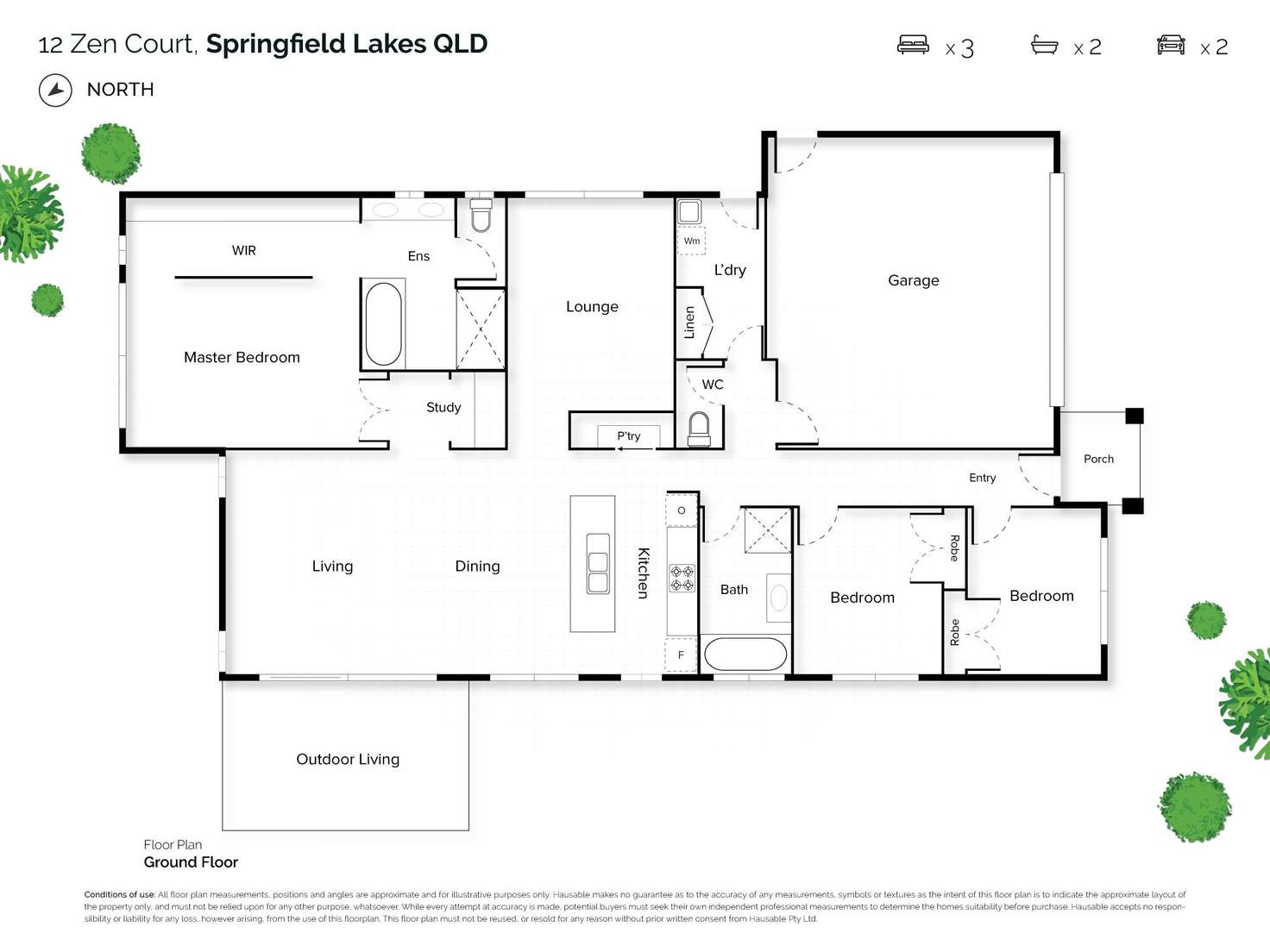 Floorplan of Homely house listing, 12 Zen Court, Springfield Lakes QLD 4300