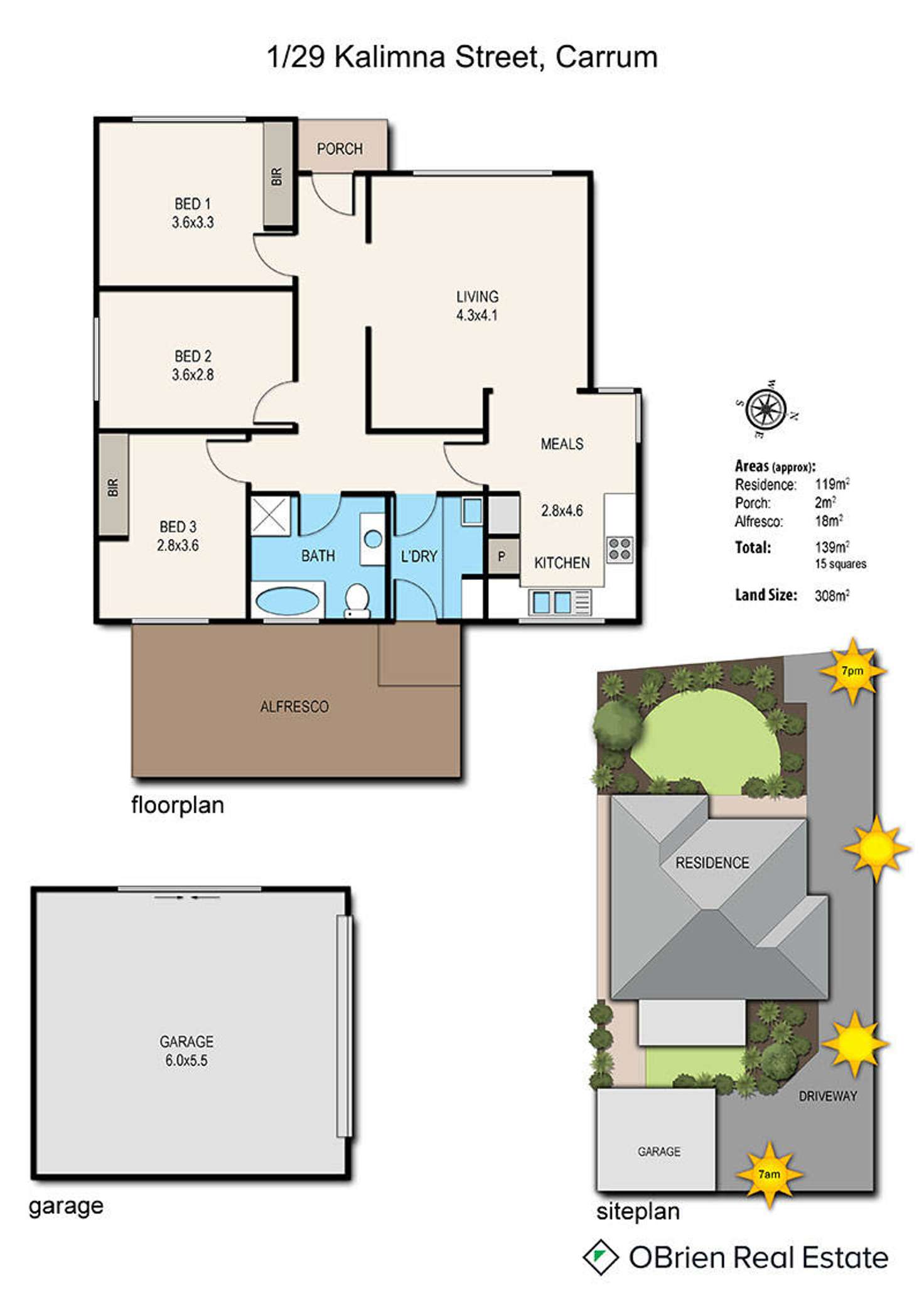 Floorplan of Homely house listing, 1/29 Kalimna Street, Carrum VIC 3197