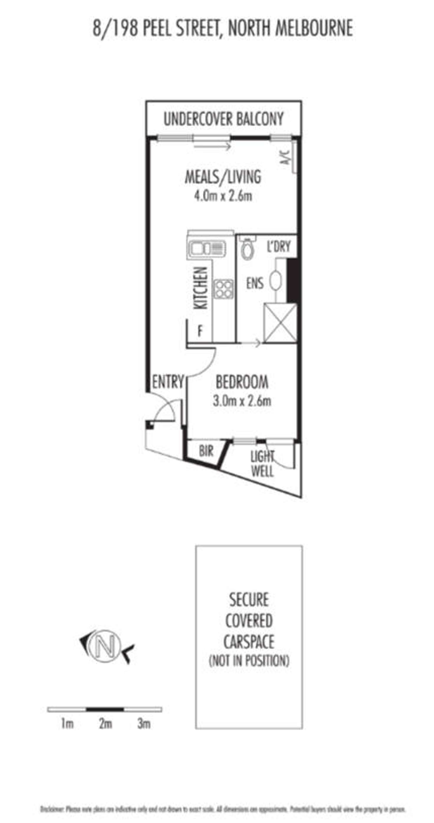 Floorplan of Homely apartment listing, 8/198 Peel Street, North Melbourne VIC 3051