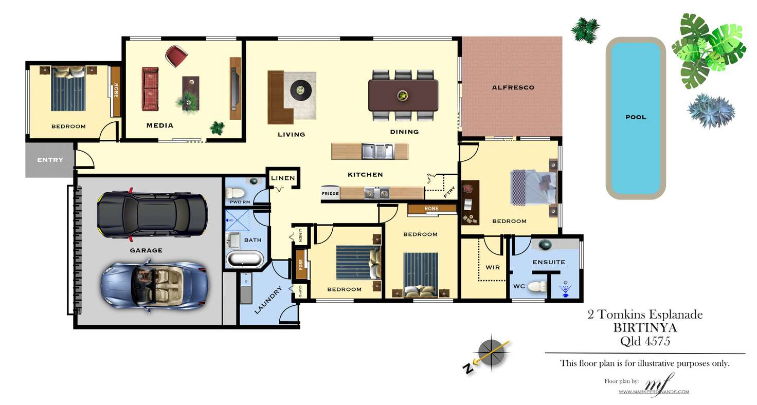 Floorplan of Homely house listing, 2 Tomkins Esplanade, Birtinya QLD 4575