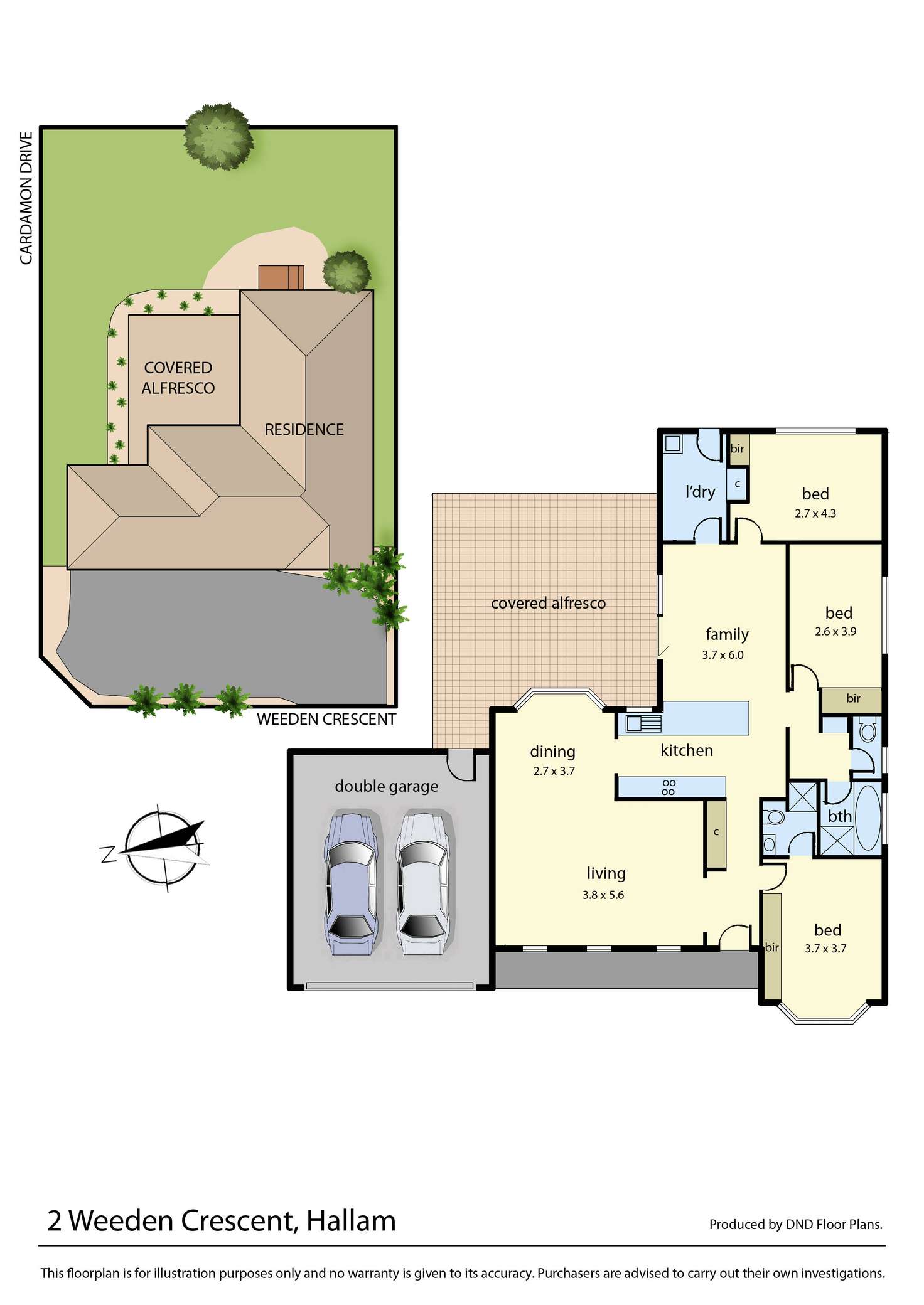 Floorplan of Homely house listing, 2 Weeden Crescent, Hallam VIC 3803