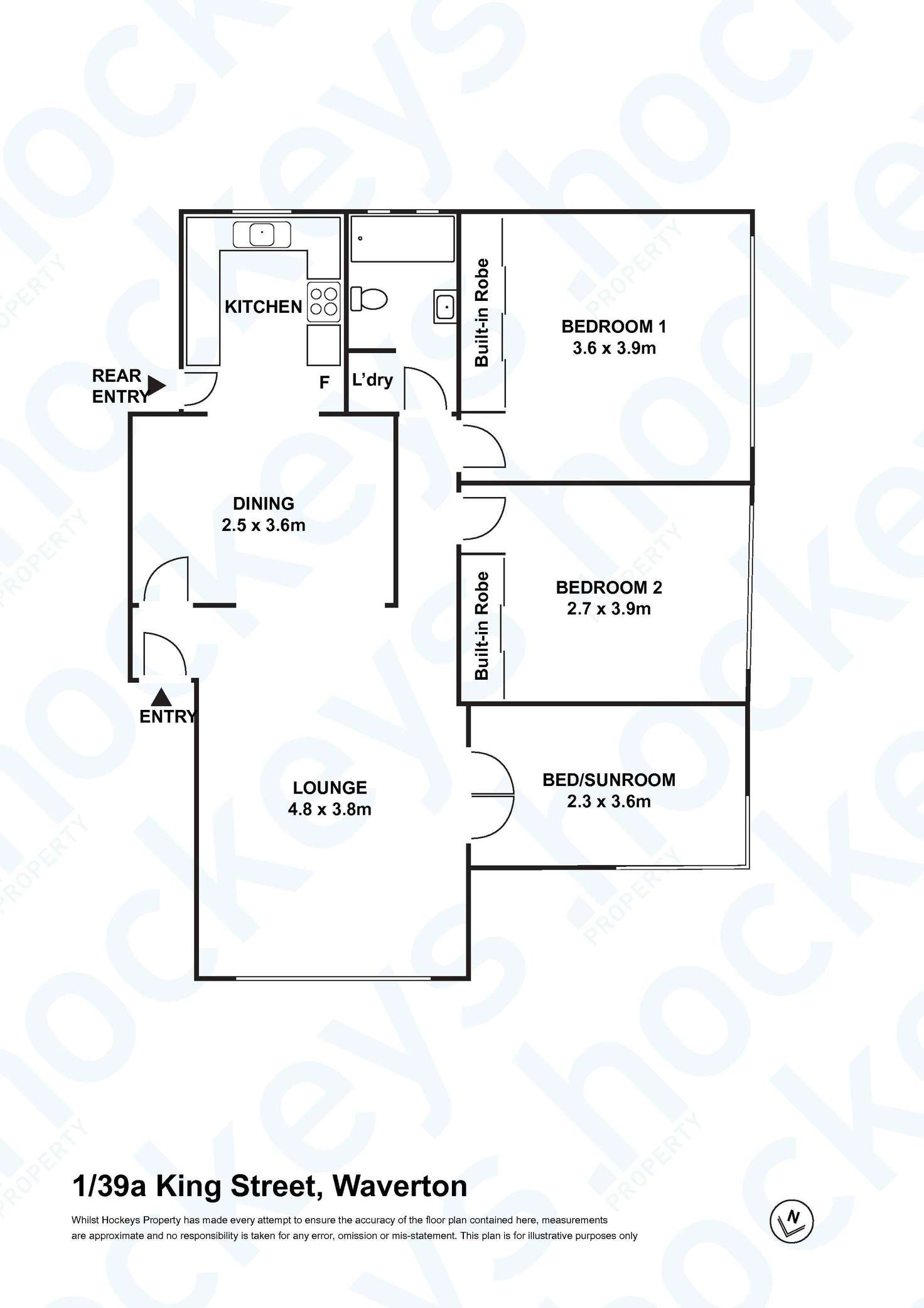 Floorplan of Homely apartment listing, 1/39a King Street, Waverton NSW 2060