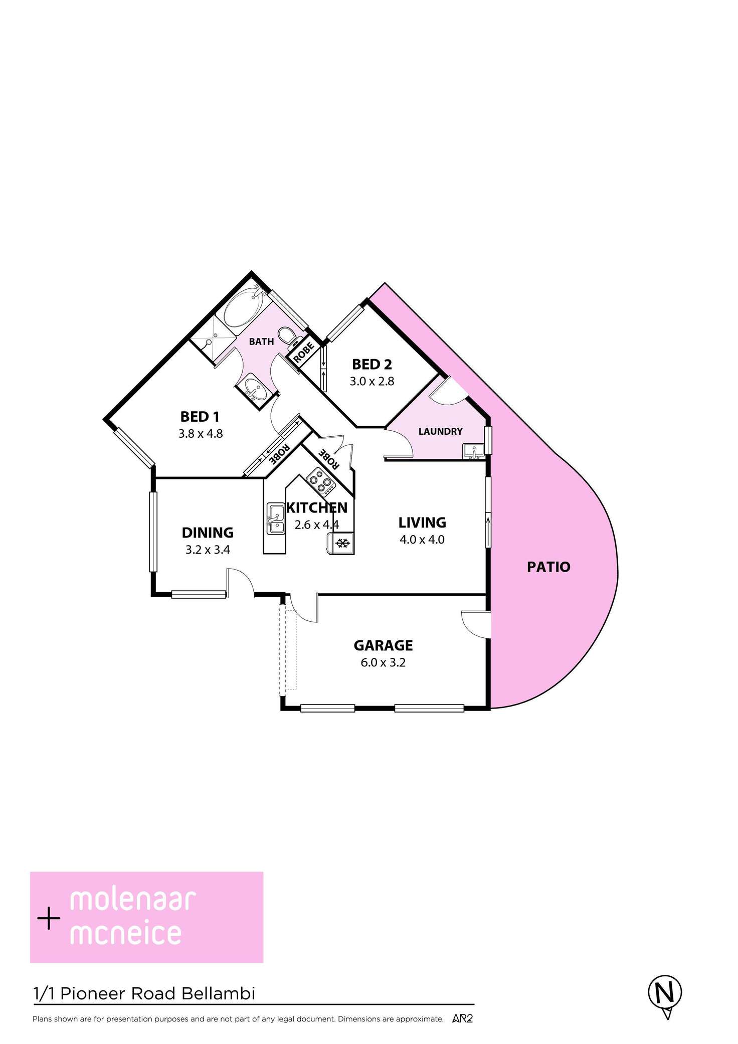 Floorplan of Homely villa listing, 1/1 Pioneer Road, Bellambi NSW 2518