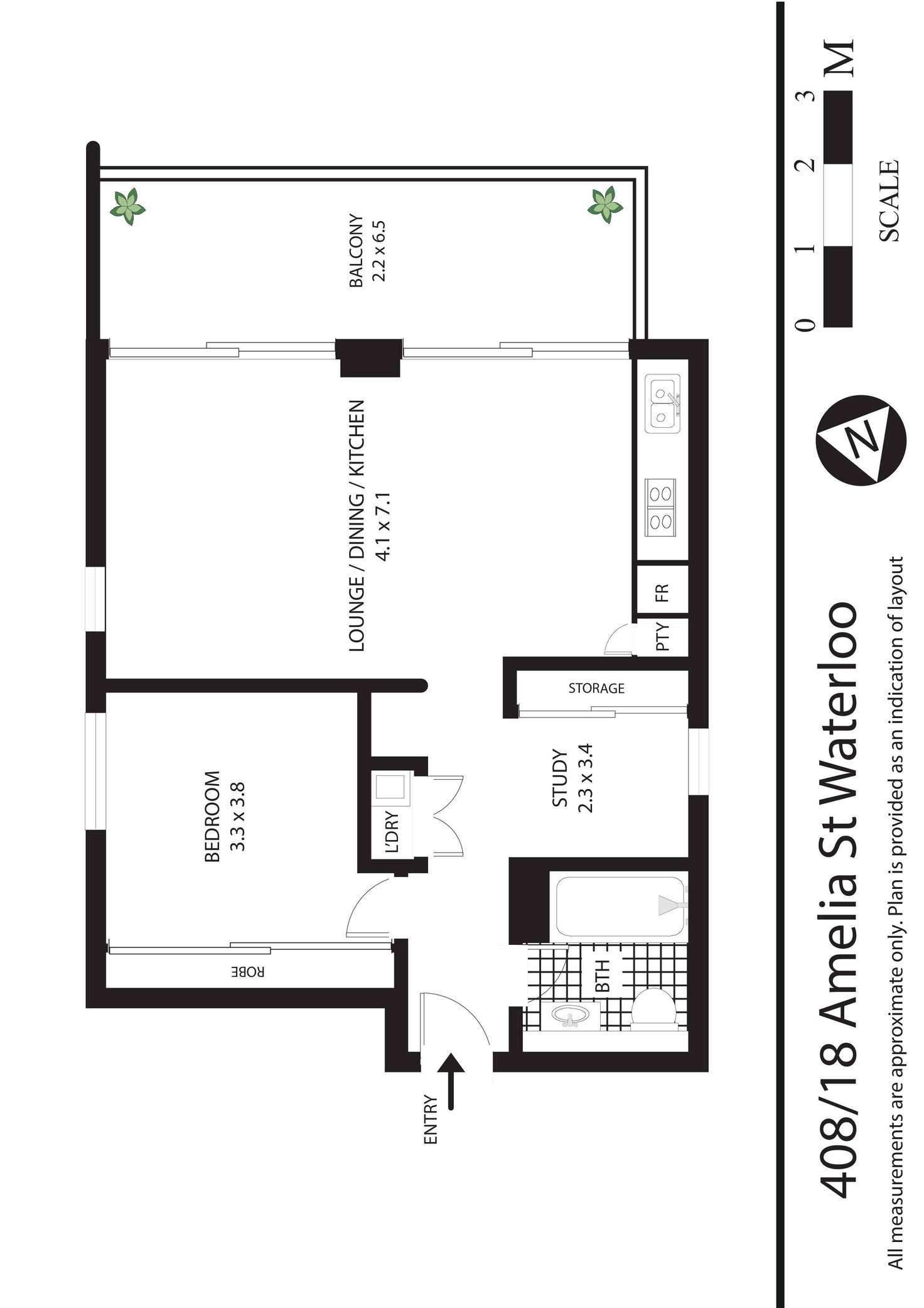 Floorplan of Homely apartment listing, 4.08/18-22 Amelia Street, Waterloo NSW 2017