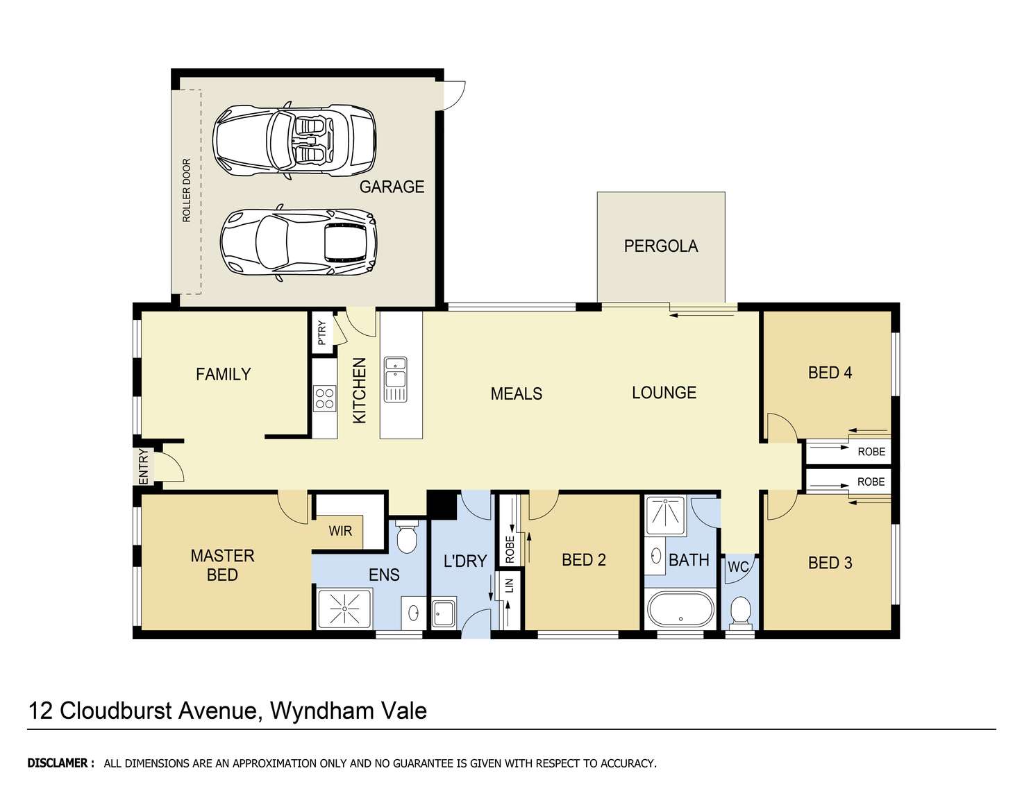 Floorplan of Homely house listing, 12 Cloudburst Avenue, Wyndham Vale VIC 3024