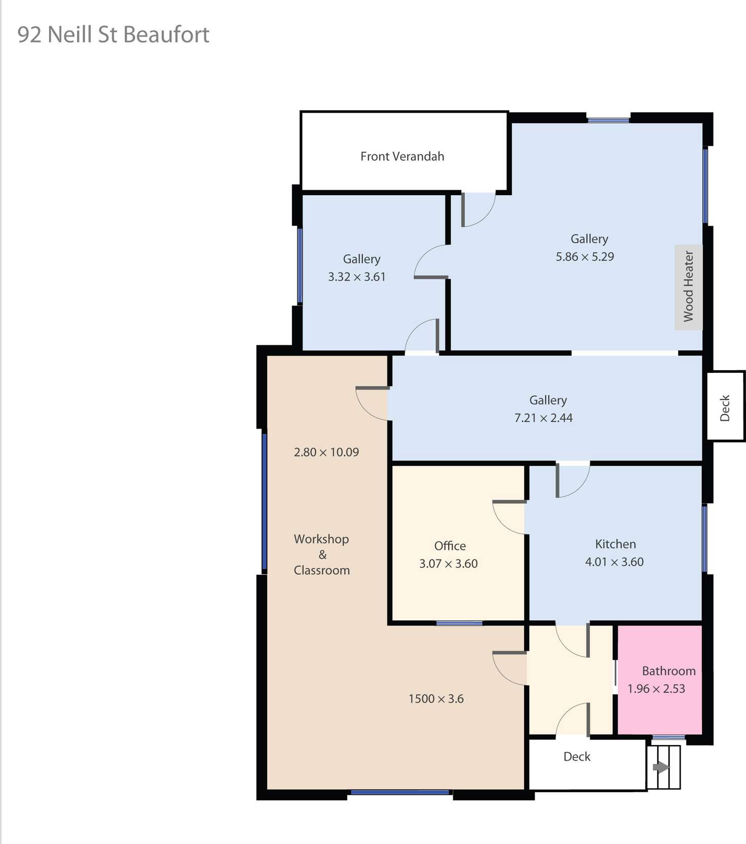 Floorplan of Homely house listing, 92 Neill Street, Beaufort VIC 3373