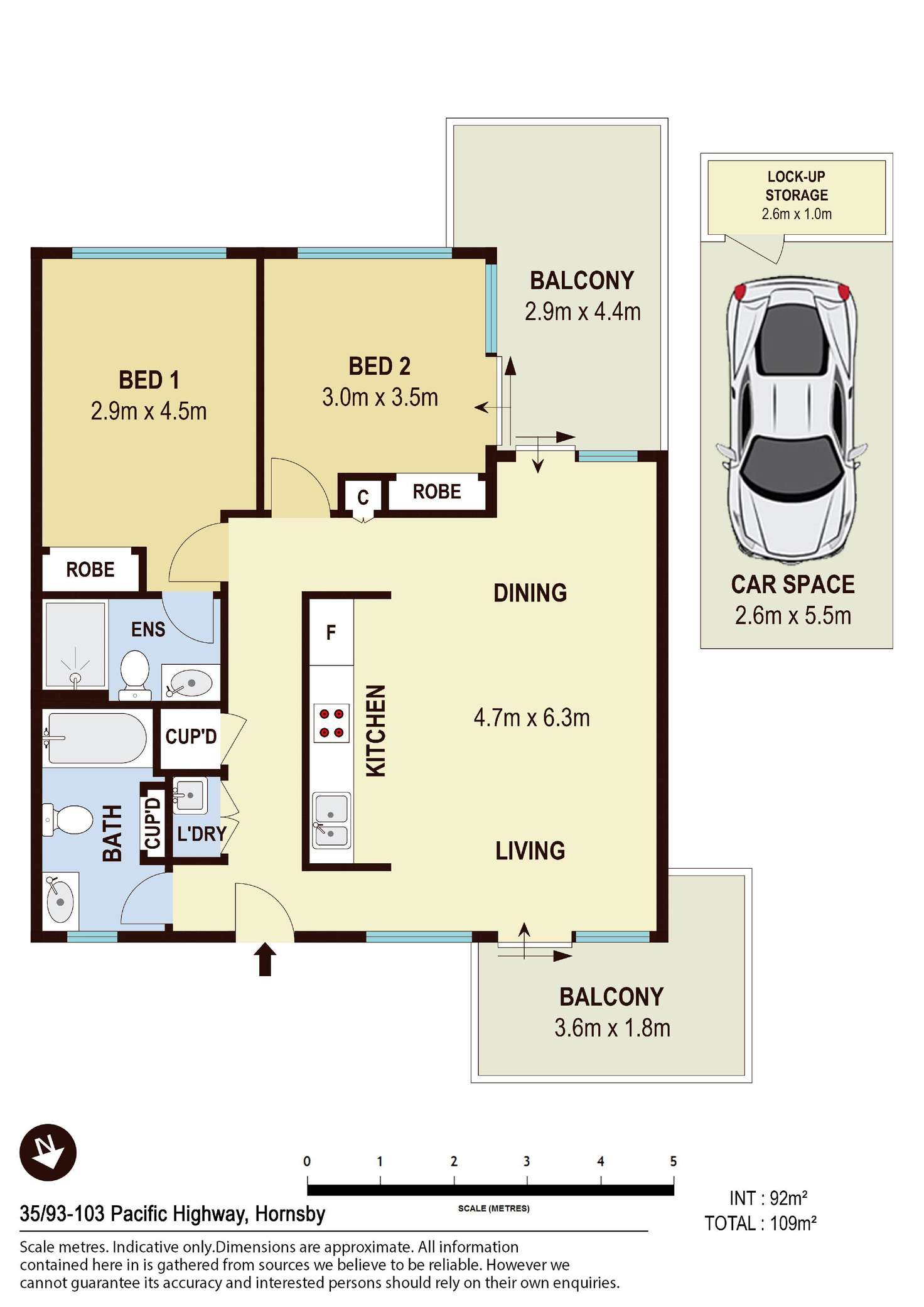 Floorplan of Homely apartment listing, 35/93-103 Pacific Highway, Hornsby NSW 2077