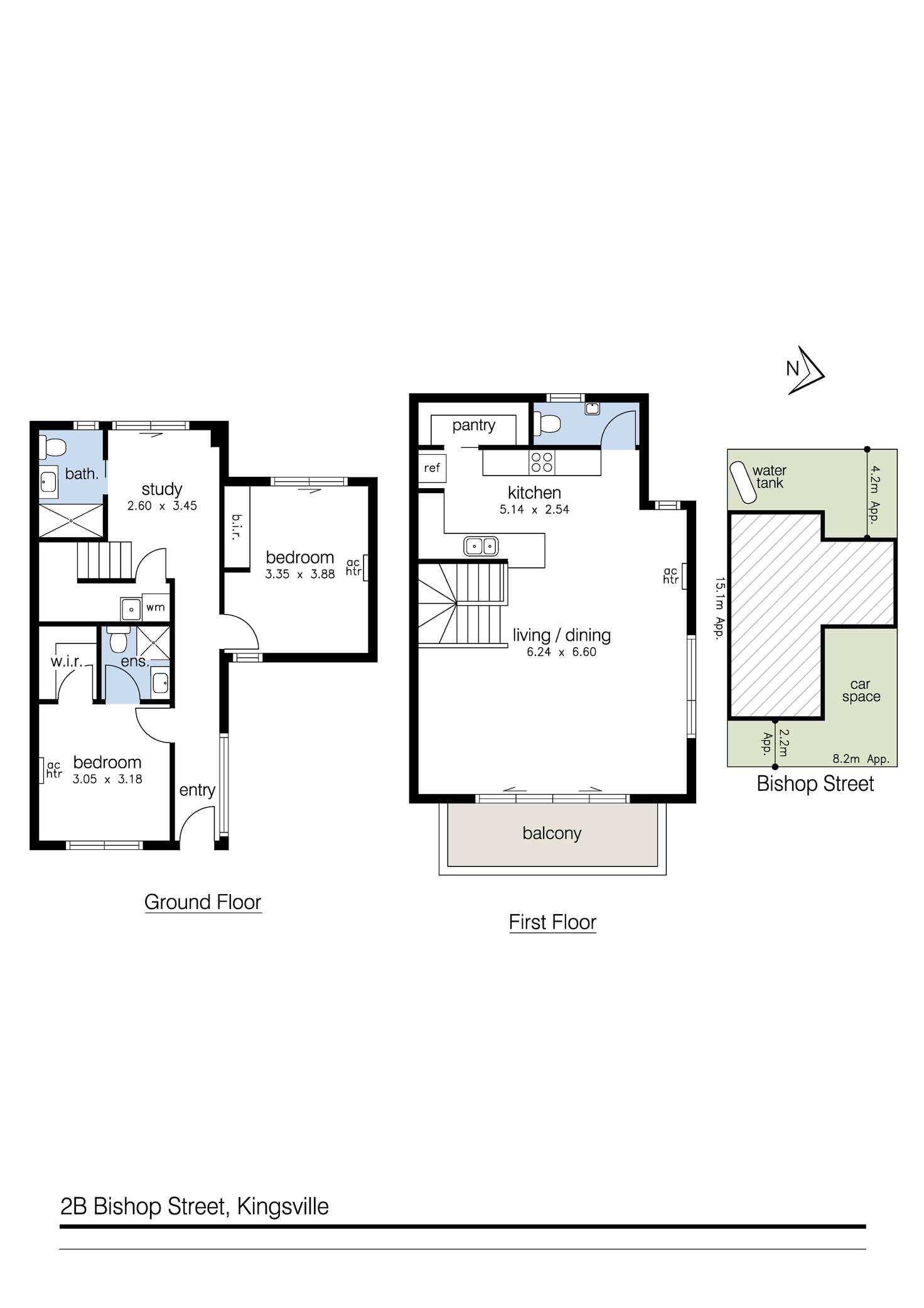 Floorplan of Homely townhouse listing, 2B Bishop Street, Kingsville VIC 3012