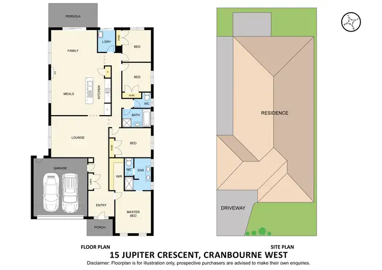 Floorplan of Homely house listing, 15 Jupiter Crescent, Cranbourne West VIC 3977