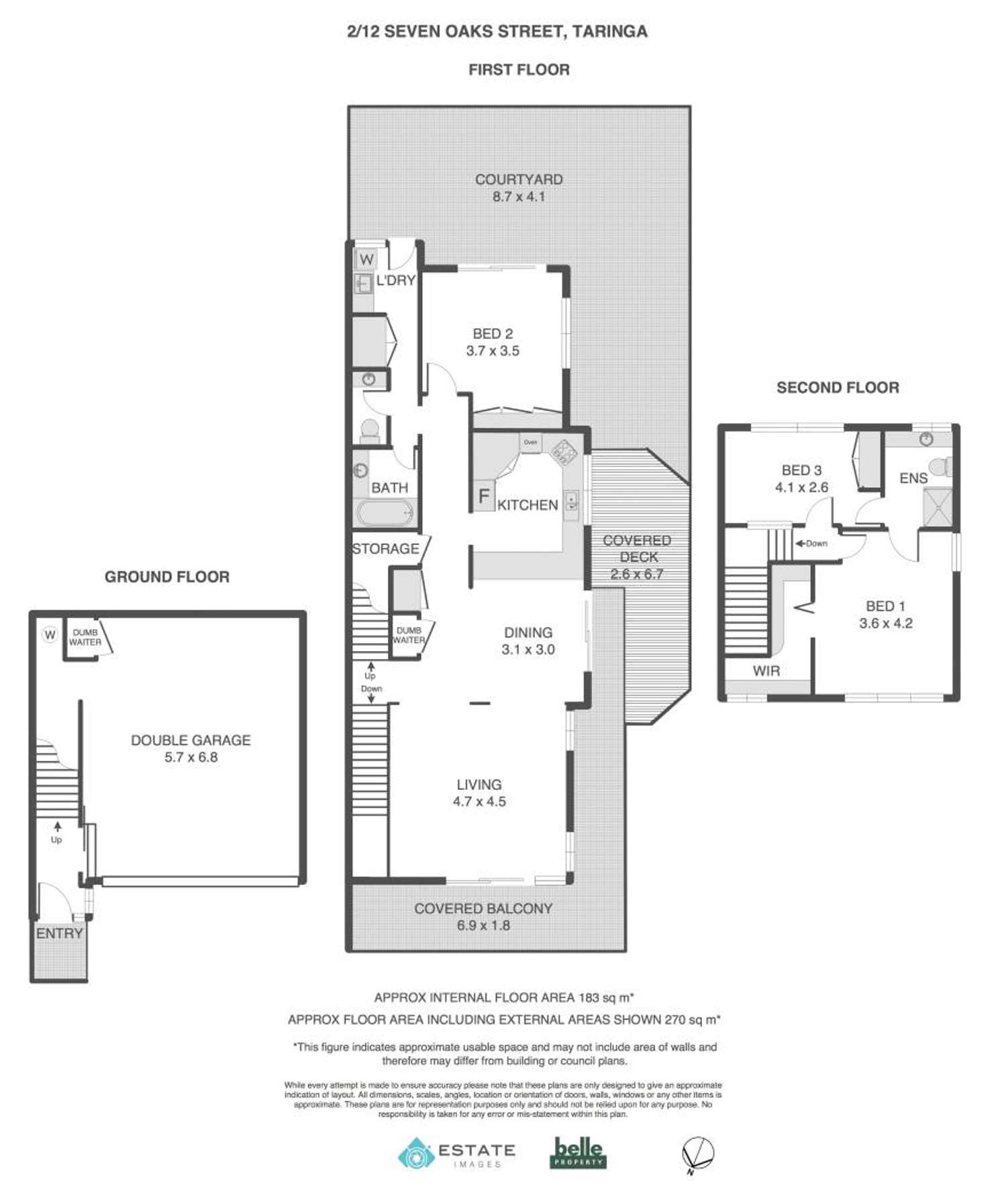 Floorplan of Homely house listing, 2/12 Seven Oaks Street, Taringa QLD 4068