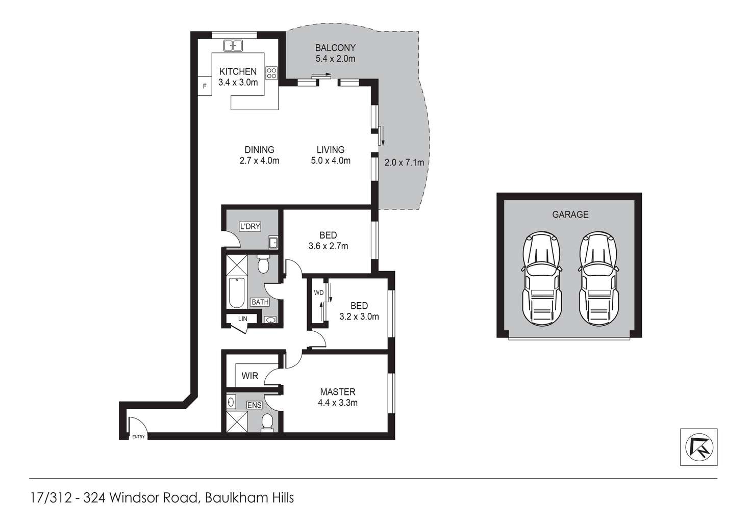 Floorplan of Homely unit listing, 17/312-324 Windsor Road, Baulkham Hills NSW 2153