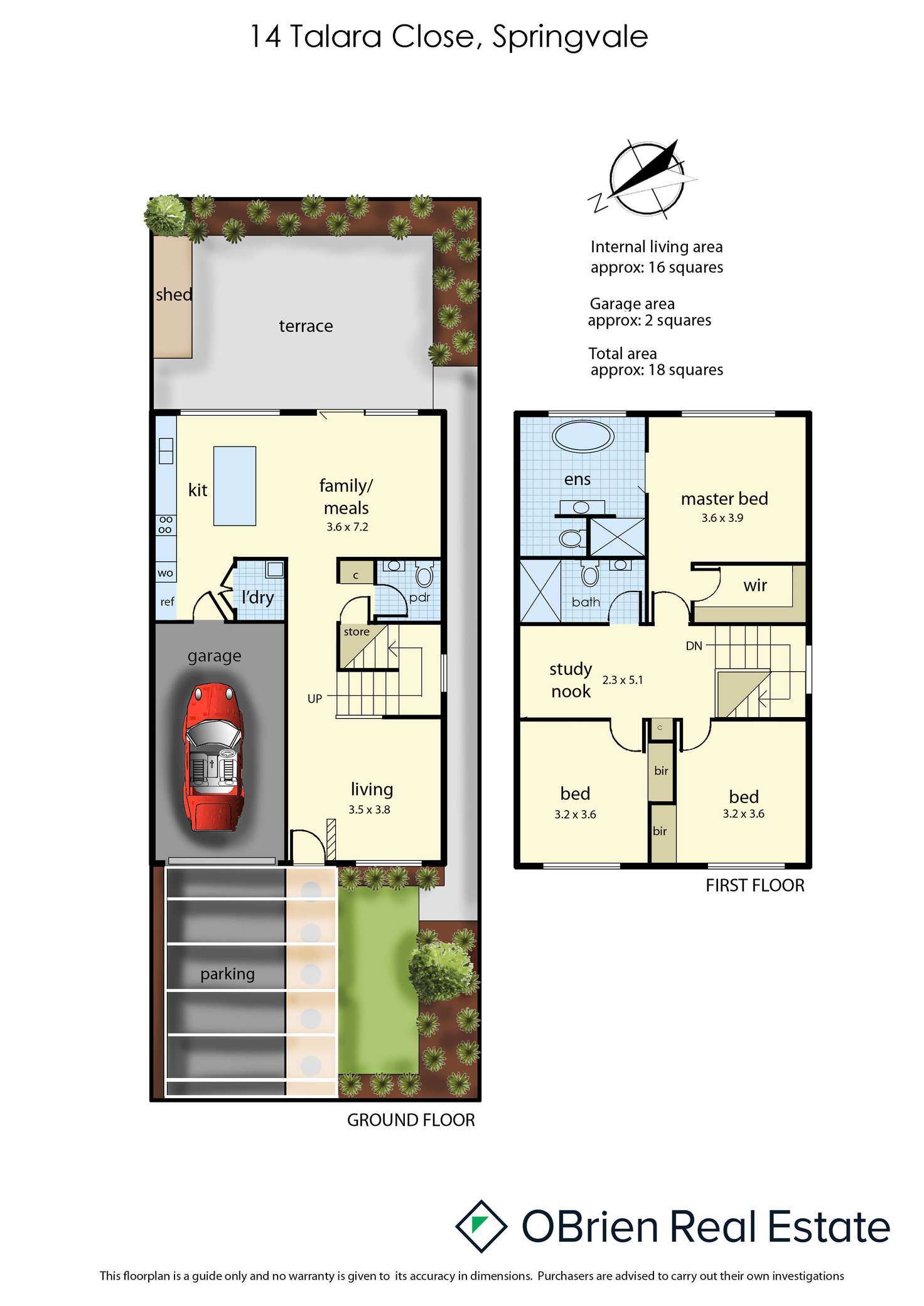 Floorplan of Homely townhouse listing, 14 Talara Close, Springvale VIC 3171