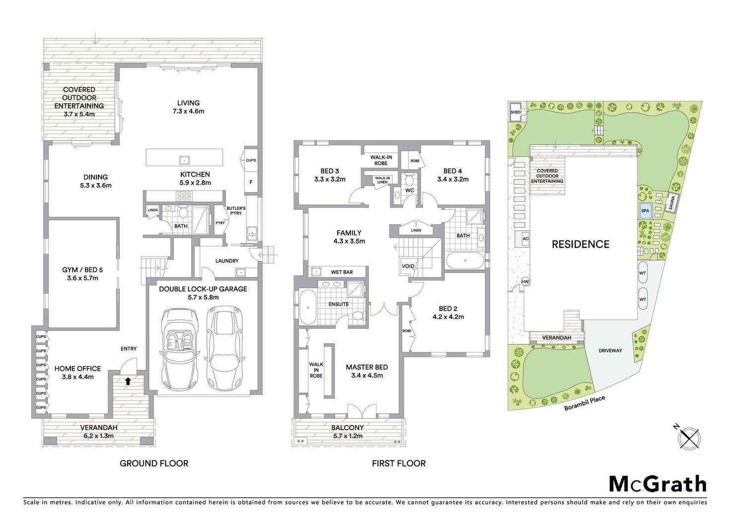 Floorplan of Homely house listing, 7 Borambil Place, Oyster Bay NSW 2225