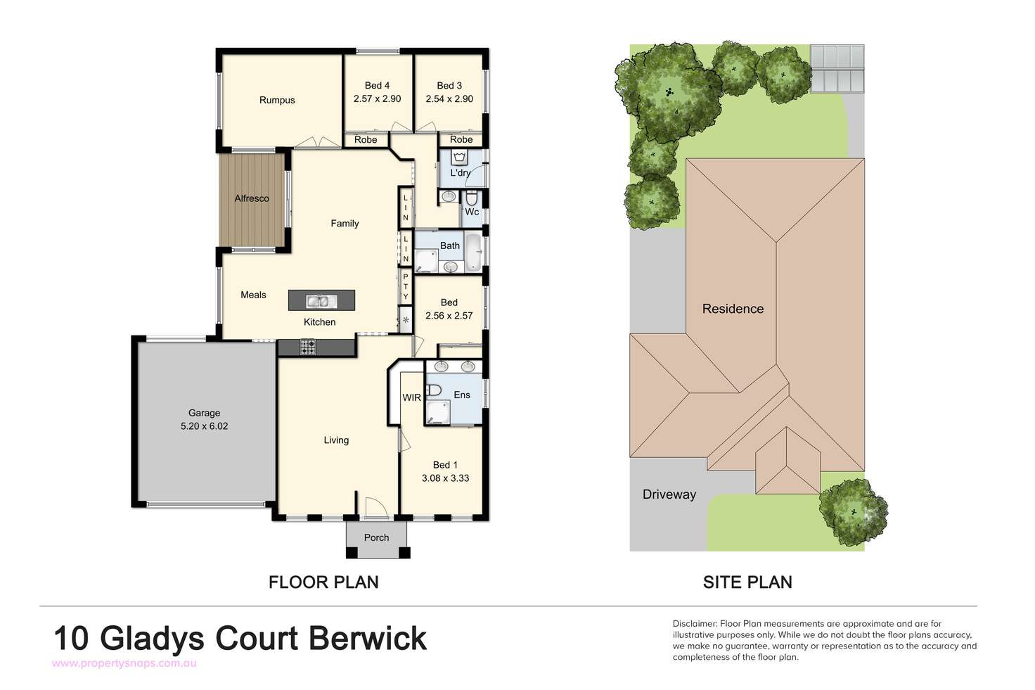 Floorplan of Homely house listing, 10 Gladys Court, Berwick VIC 3806